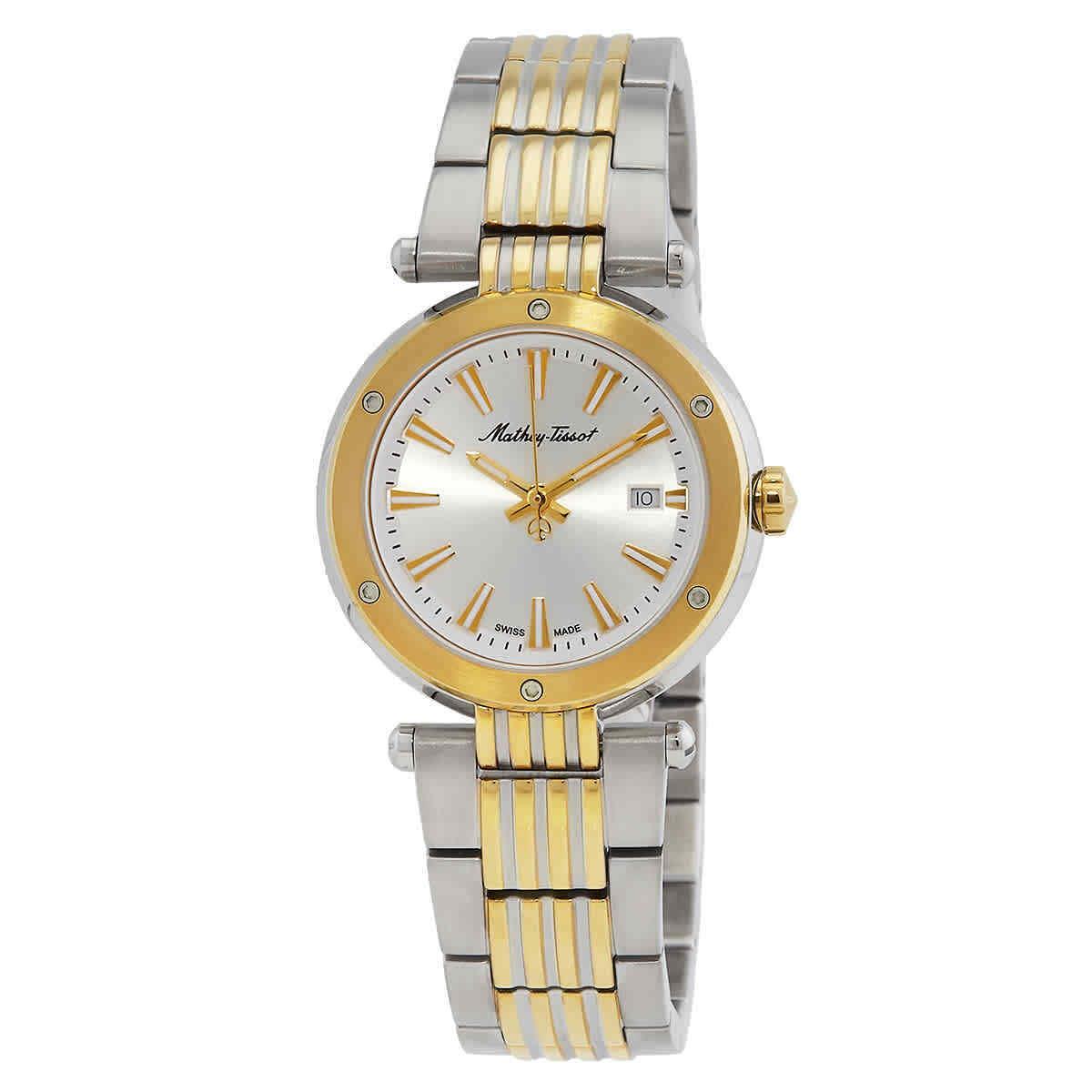 Mathey-tissot Neptune Quartz Silver Dial Ladies Watch D912BI