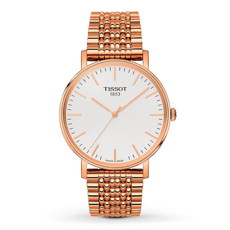 Tissot T-classic Everytime Rose Gold Slim 38mm Watch T1094103303100