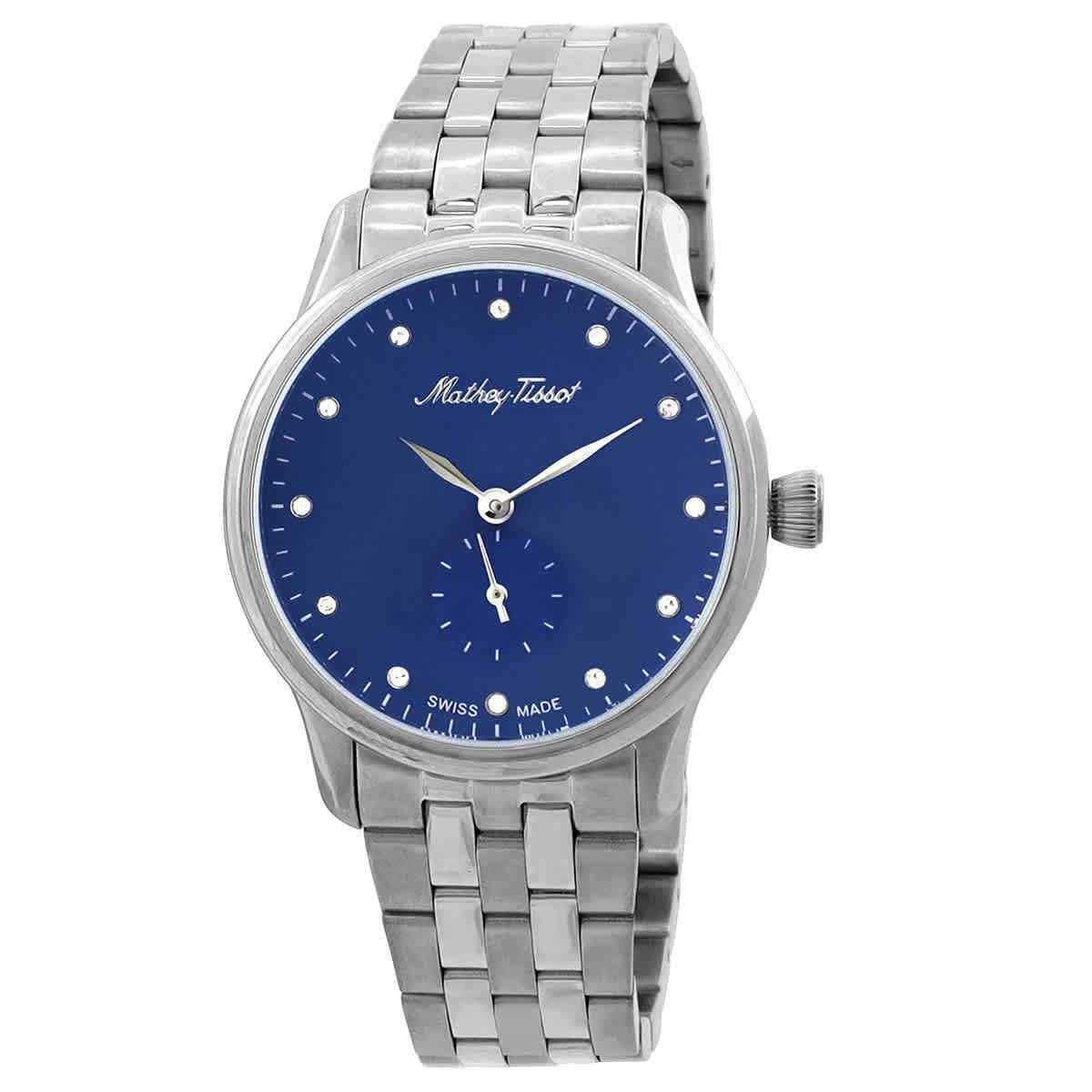 Mathey-tissot Edmond Metal Crystal Blue Dial Ladies Watch D1886MABU