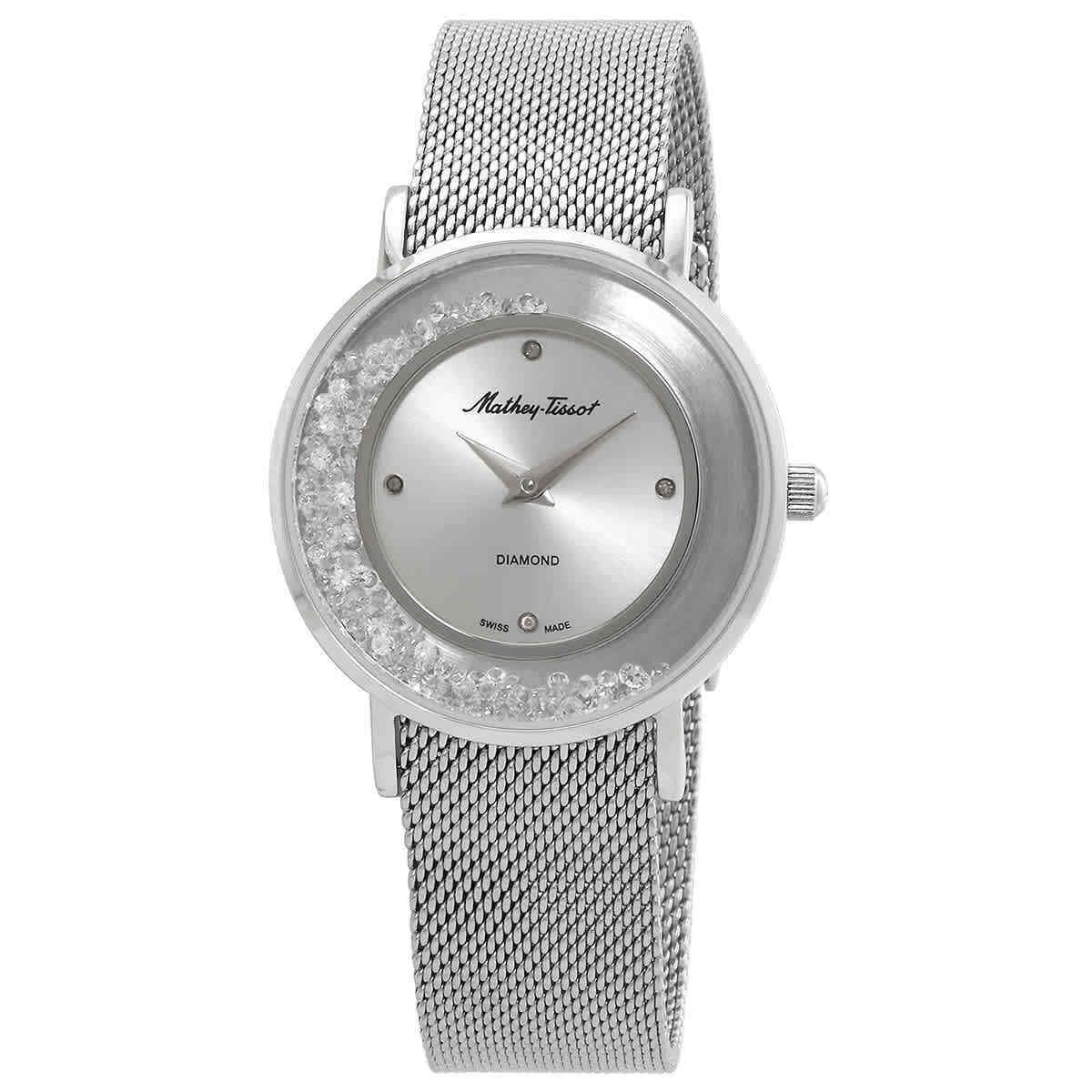 Mathey-tissot Electra Quartz Diamond Silver Dial Ladies Watch D983SAI