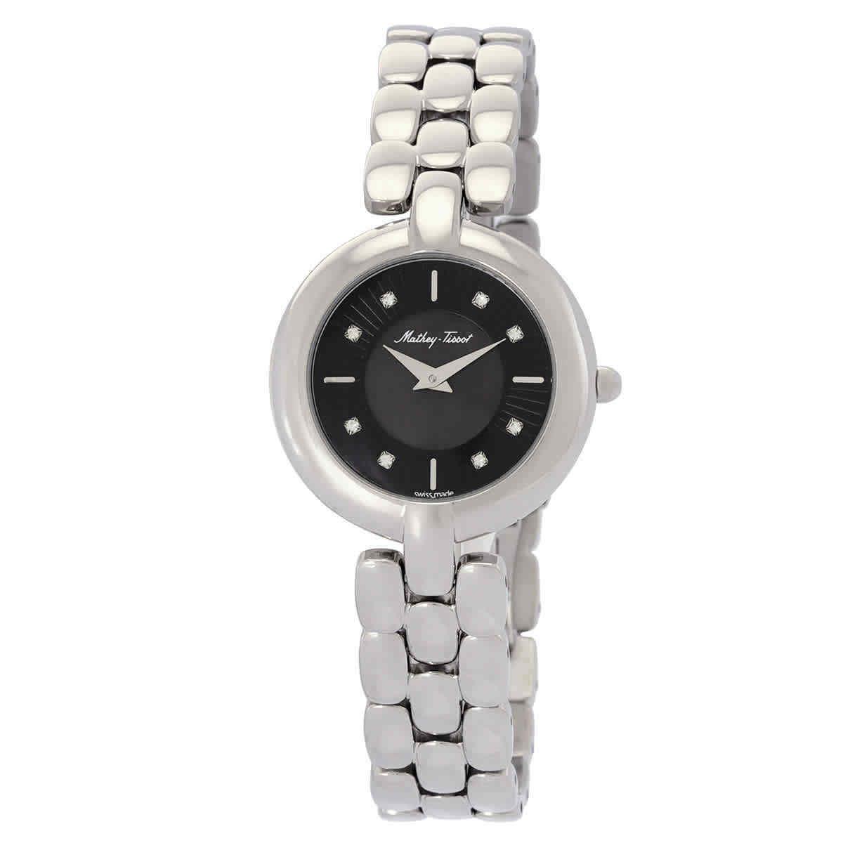 Mathey-tissot Farah Quartz Black Dial Ladies Watch D956AN