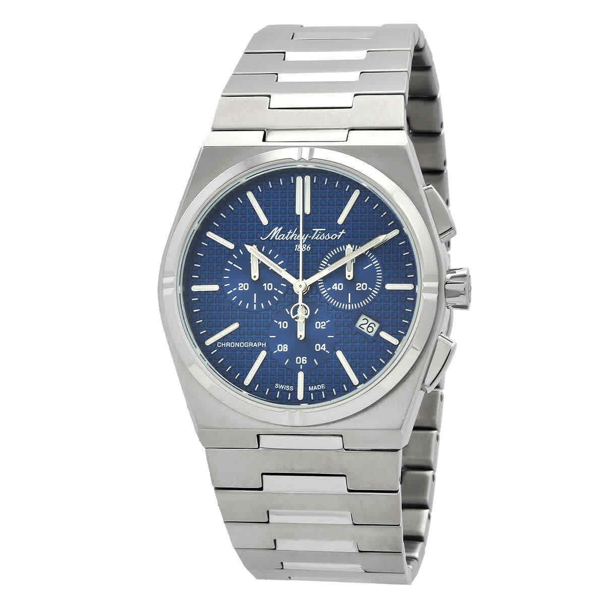 Mathey-tissot Zoltan Chrono Chronograph Quartz Blue Dial Men`s Watch H117CHABU