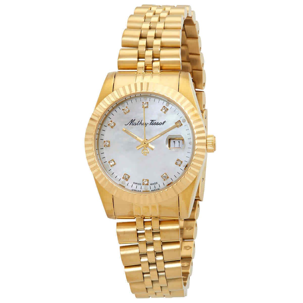 Mathey-tissot Mathy Iii Mop Quartz White Dial Ladies Watch D910PI