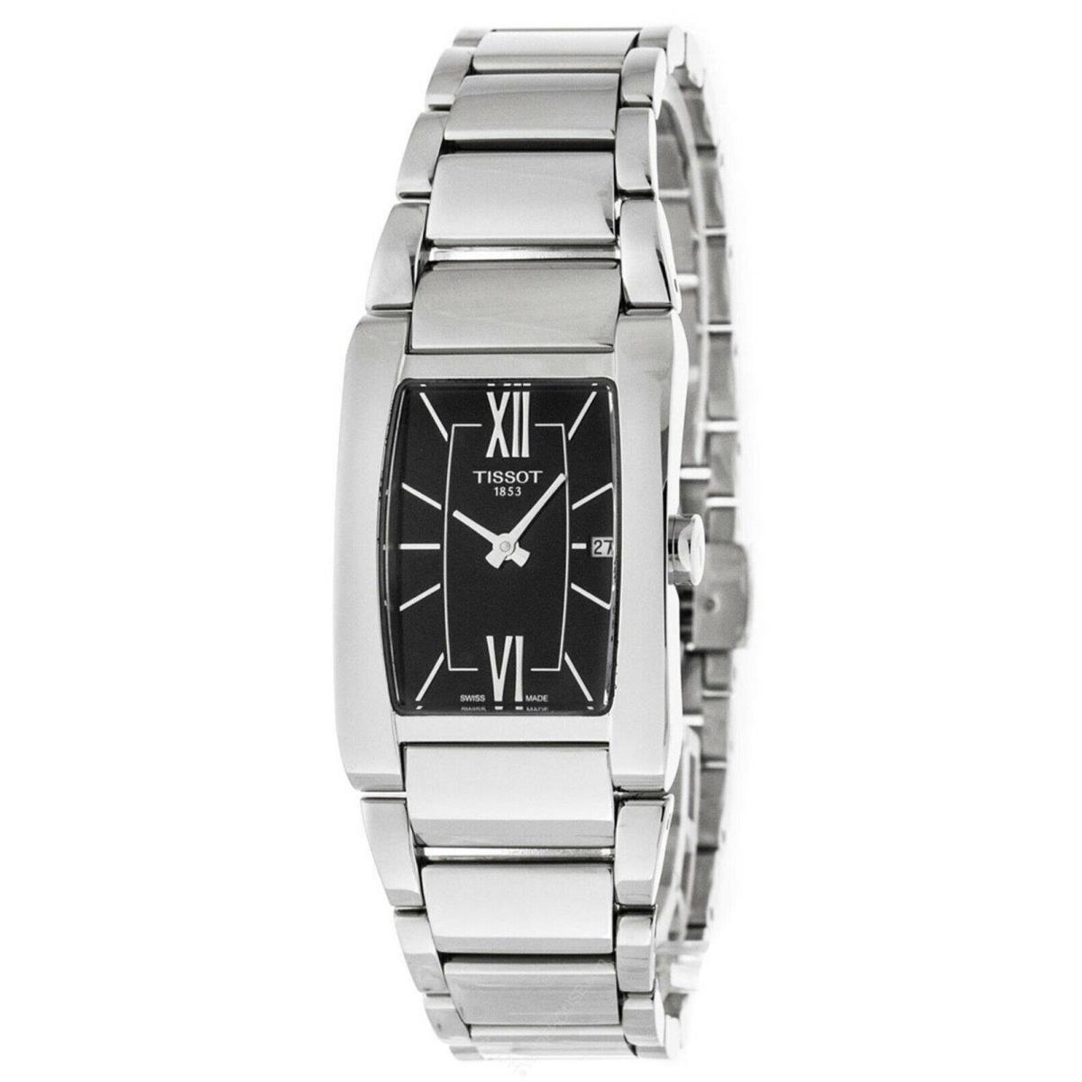 Tissot Generosi-t Swiss Quartz Black Dial Women`s Rectangle Watch T1053091105800