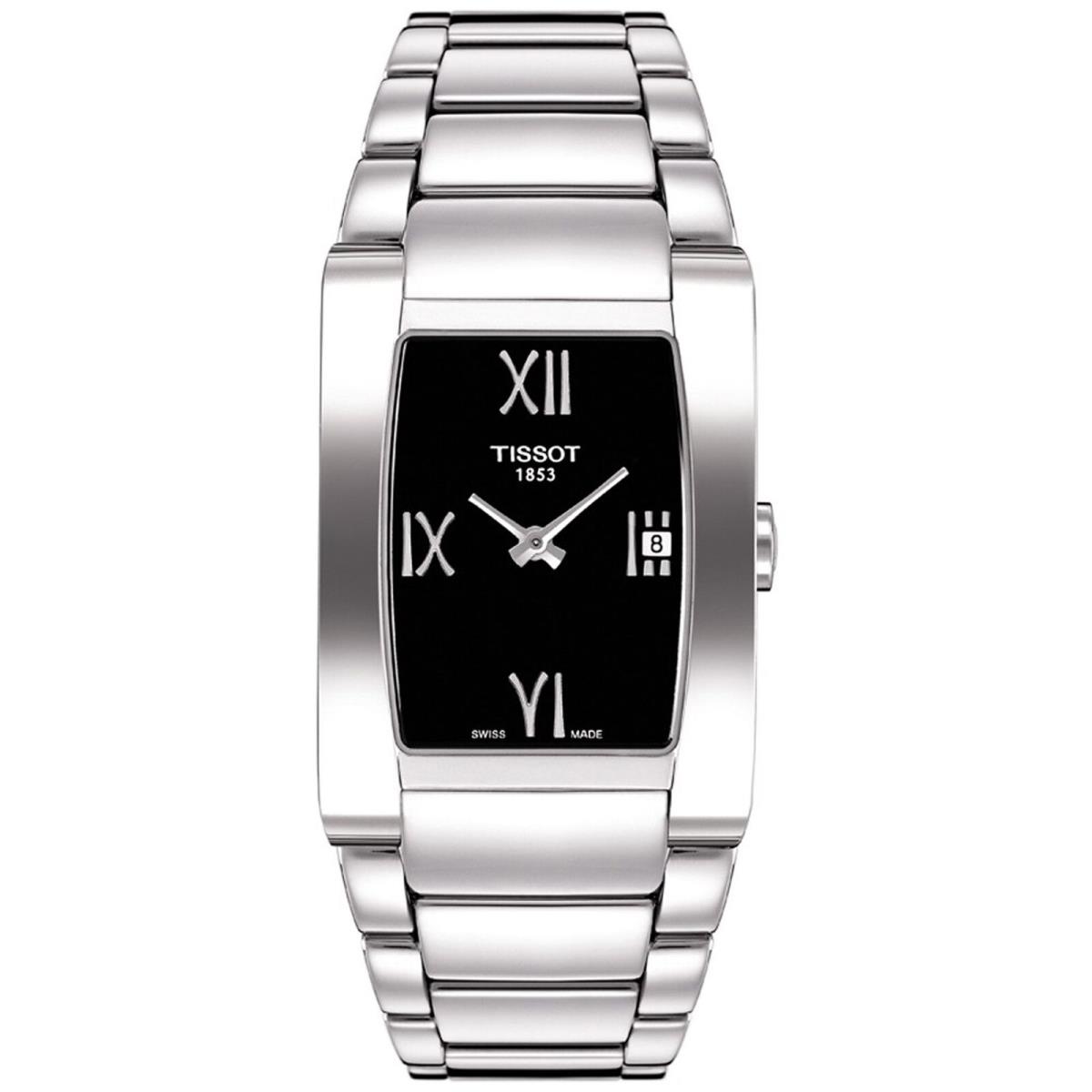 Tissott-trend Generosi-t Steel Bracelet Black Dial Women`s Watch