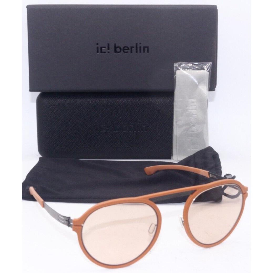 IC Berlin The Sidekick Caramel Graphite/orange Lens Sunglasses 50-24