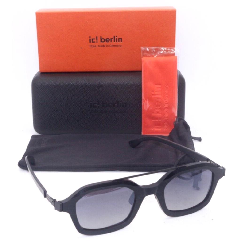 IC Berlin Graham Ecoblack Black/grey Gradient Lenses Sunglasses 49-25