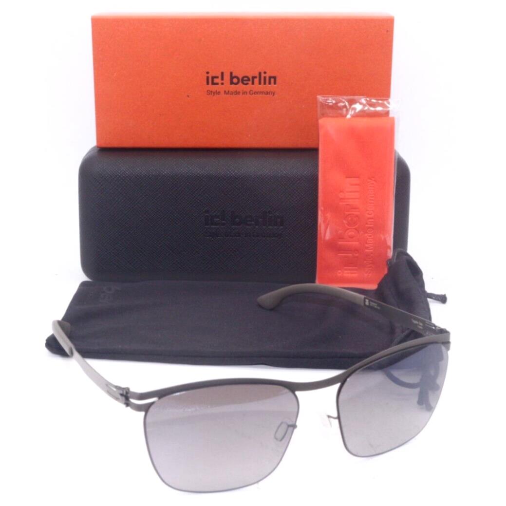 IC Berlin Tegeler See Graphite W/grey Gradient Lens Sunglasses 56-15