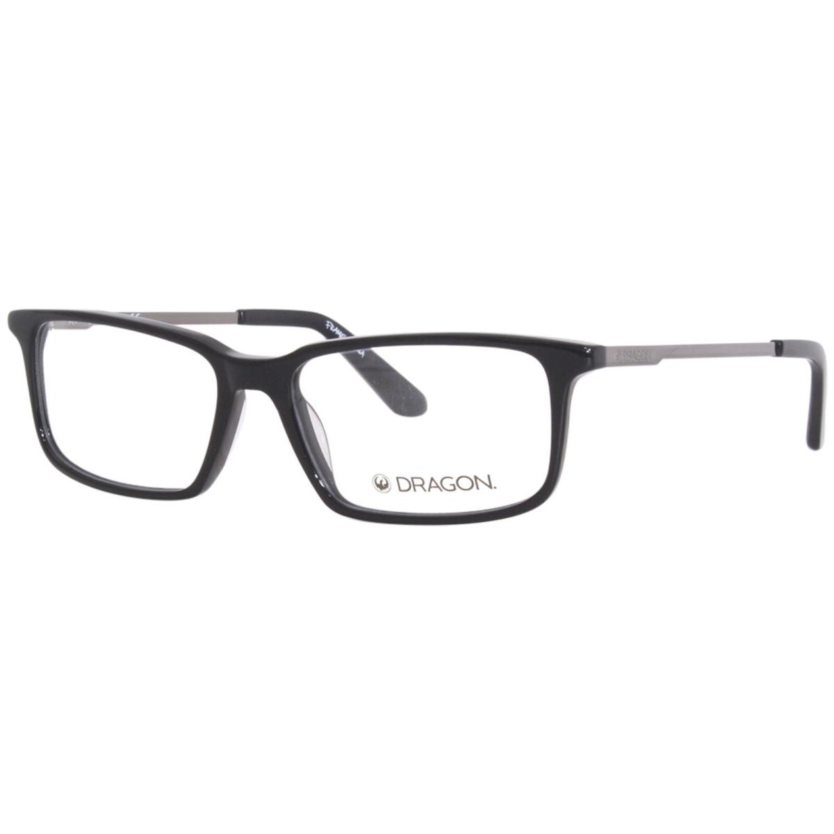 Dragon DR2030 001 Eyeglasses Frame Men`s Black Full Rim Rectangle Shape 54mm