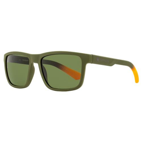 Dragon Rectangular Sunglasses Reed LL 313 Matte Olive 57mm