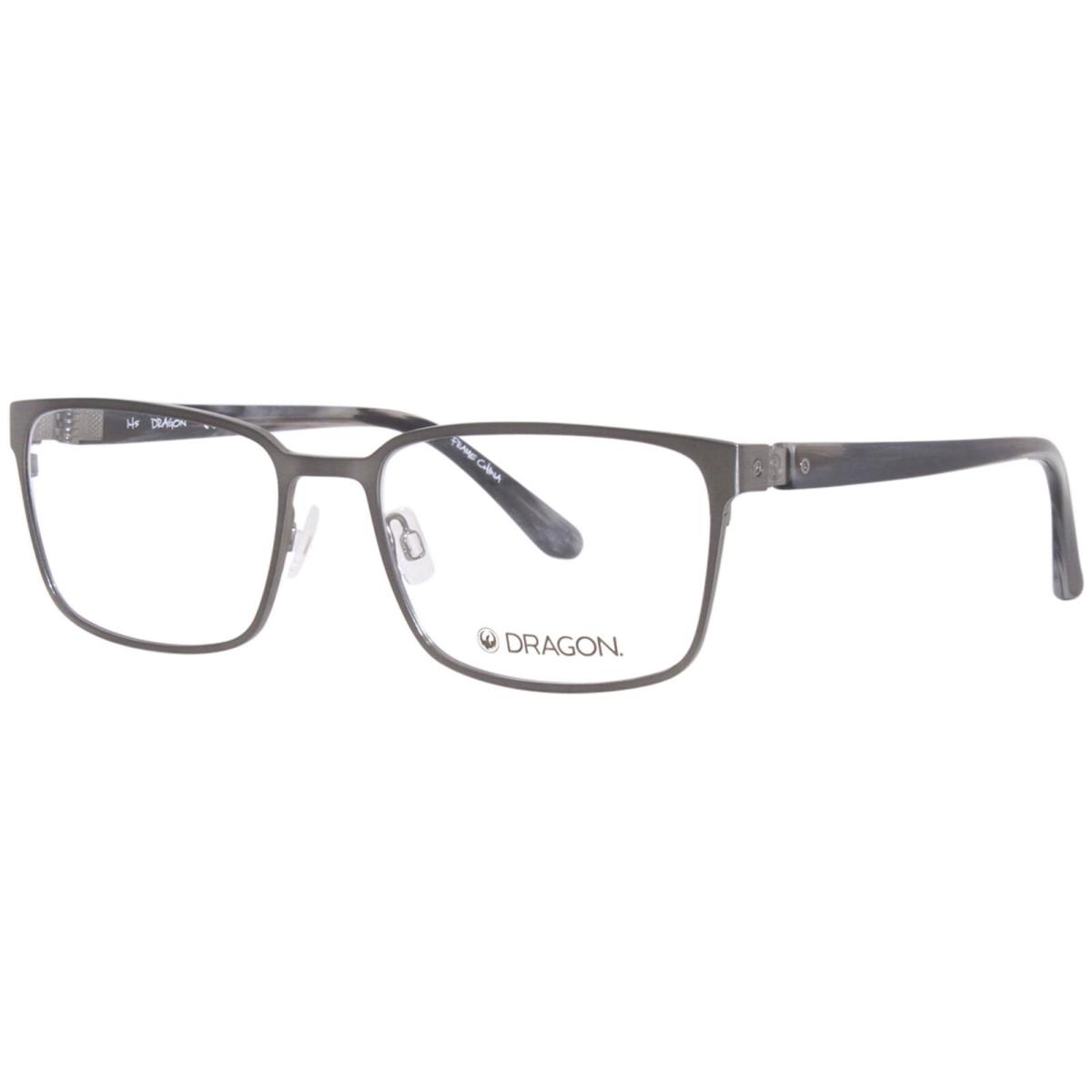 Dragon DR7005 070 Eyeglasses Men`s Matte Gunmetal Full Rim Rectangle Shape 57mm