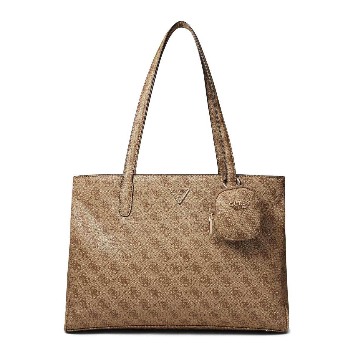 Woman`s Handbags Guess Power Play Tech Tote Latte Logo