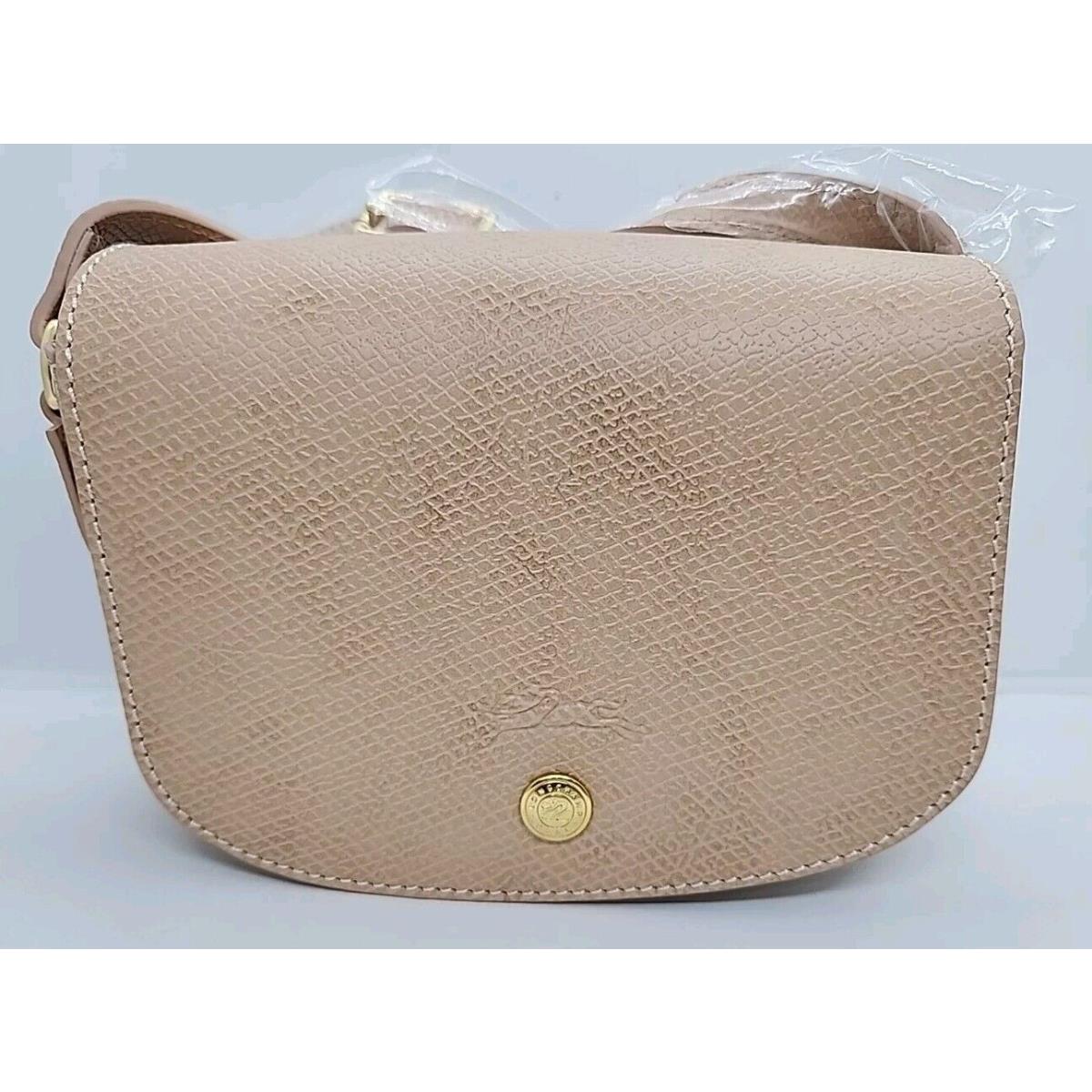 Longchamp Women`s Pink Logo Debossed Folder Top Crossbody Bag 5 Hx 7 Wx2.5 D