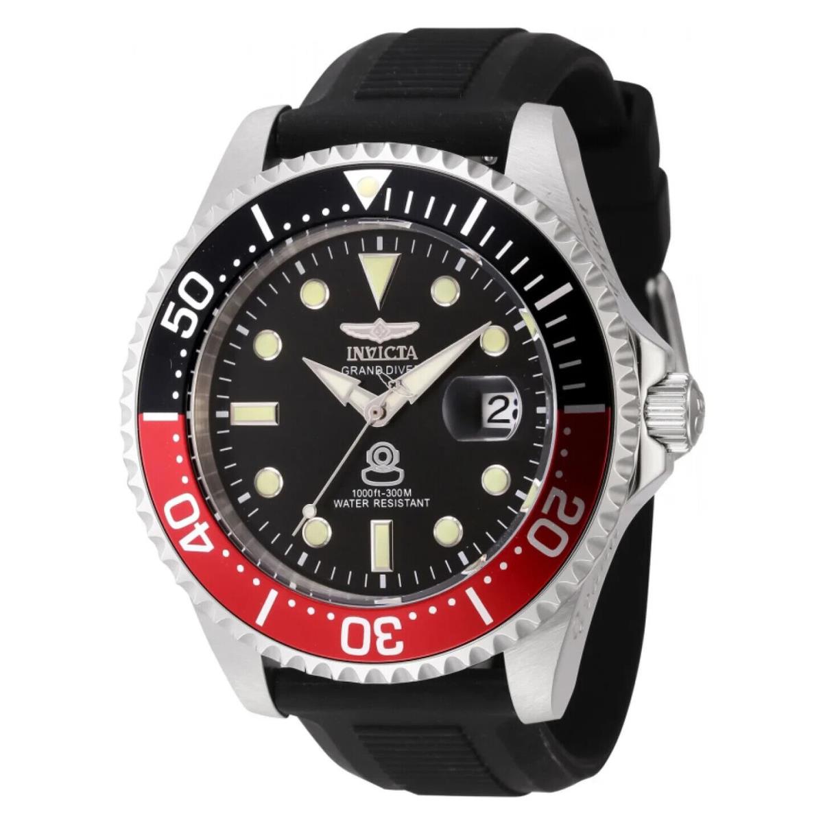 Invicta 47mm Grand Diver Automatic Black Dial Interchangeable Strap SS Watch