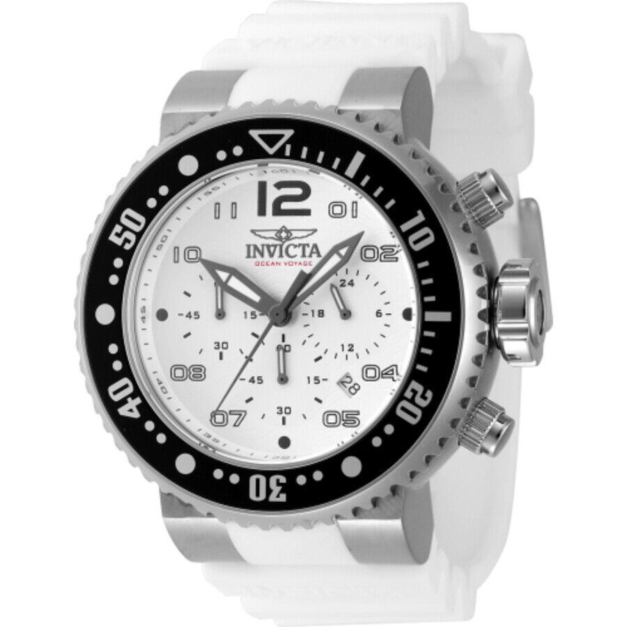 Invicta Pro Diver Chronograph Gmt Quartz Silver Dial Men`s Watch 47193