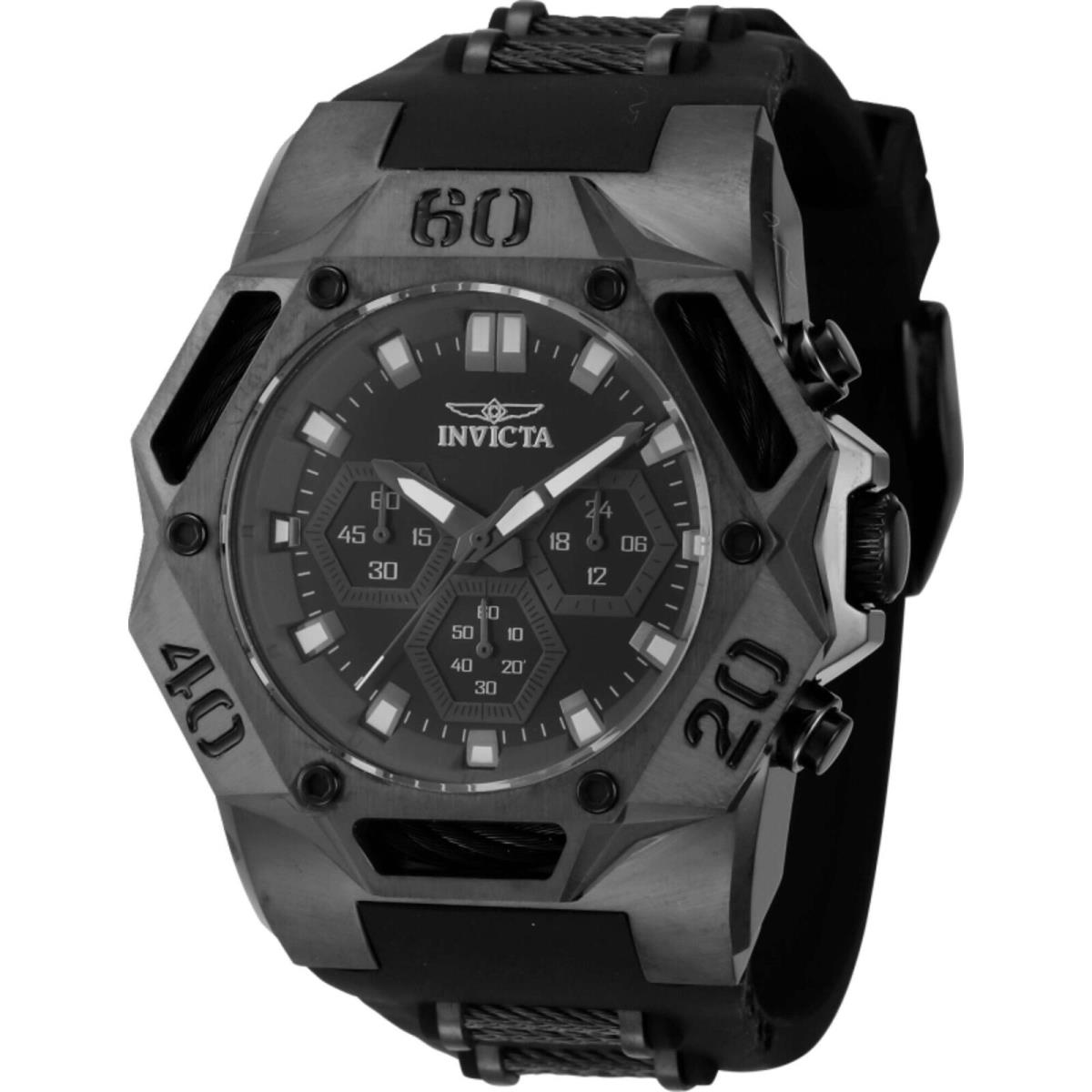 Invicta 44080 Men`s Coalition Forces Gunmetal and Black Dial Watch