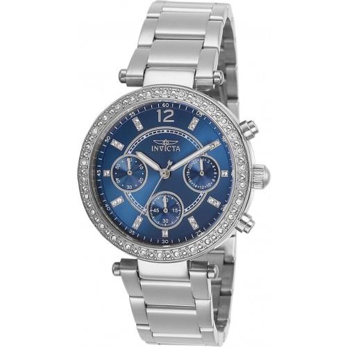 Invicta Angel Chronograph Quartz Crystal Blue Dial Ladies Watch 29923