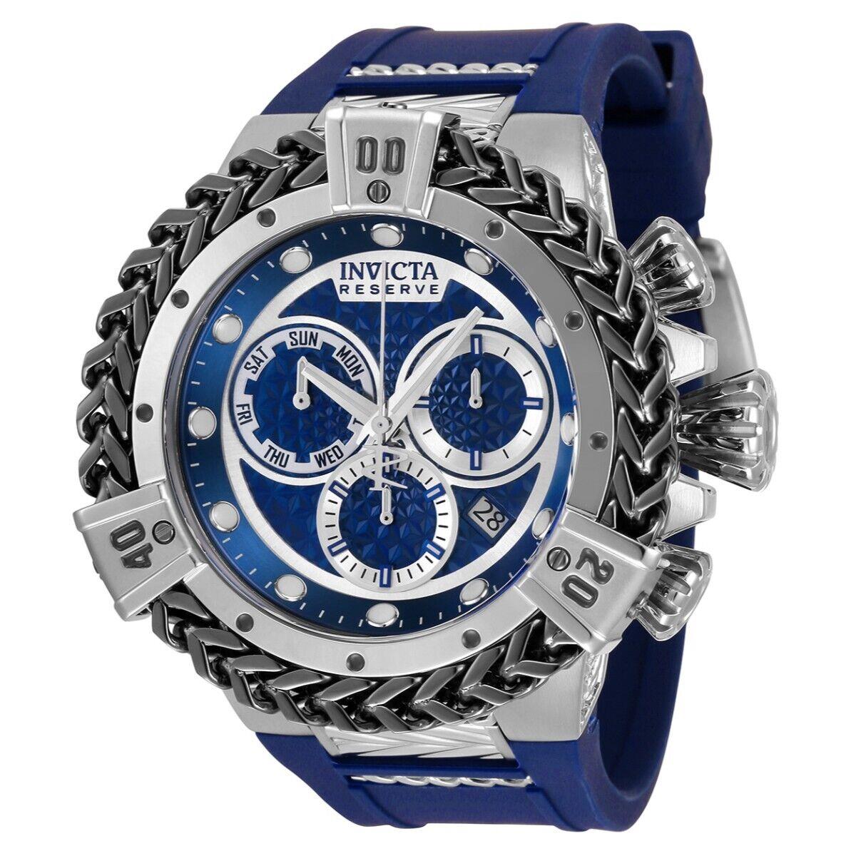 Invicta Reserve Herc Swiss Ronda Z60 Caliber Men`s Watch - 53mm Blue Steel