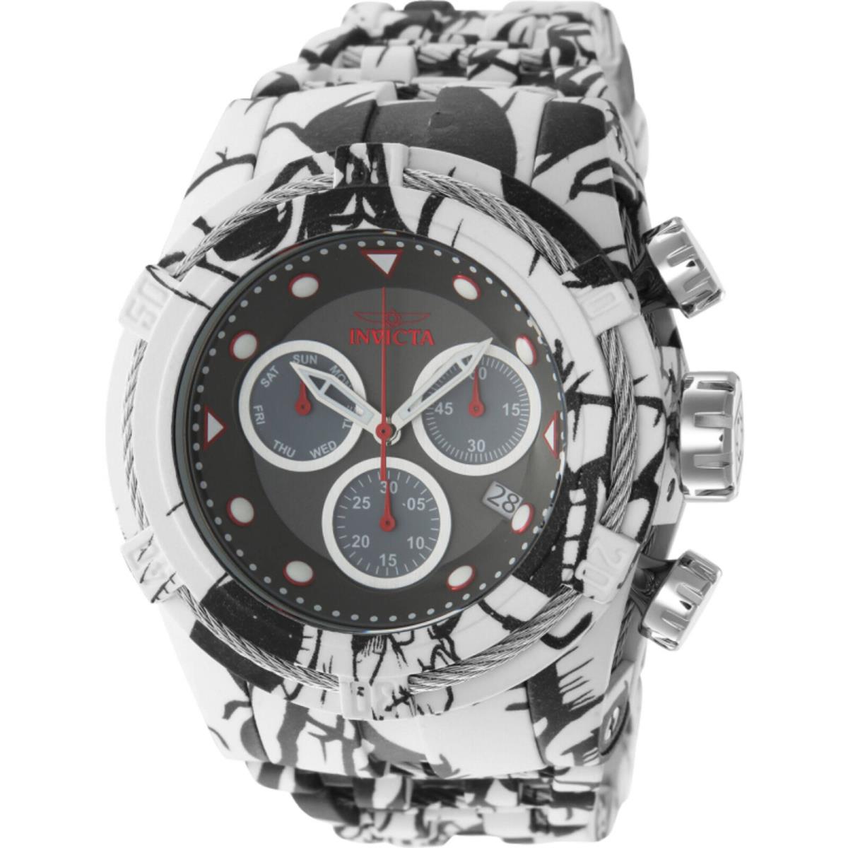 Invicta Men`s Watch Bolt Chronograph Grey Silver and Black Dial Bracelet 43859