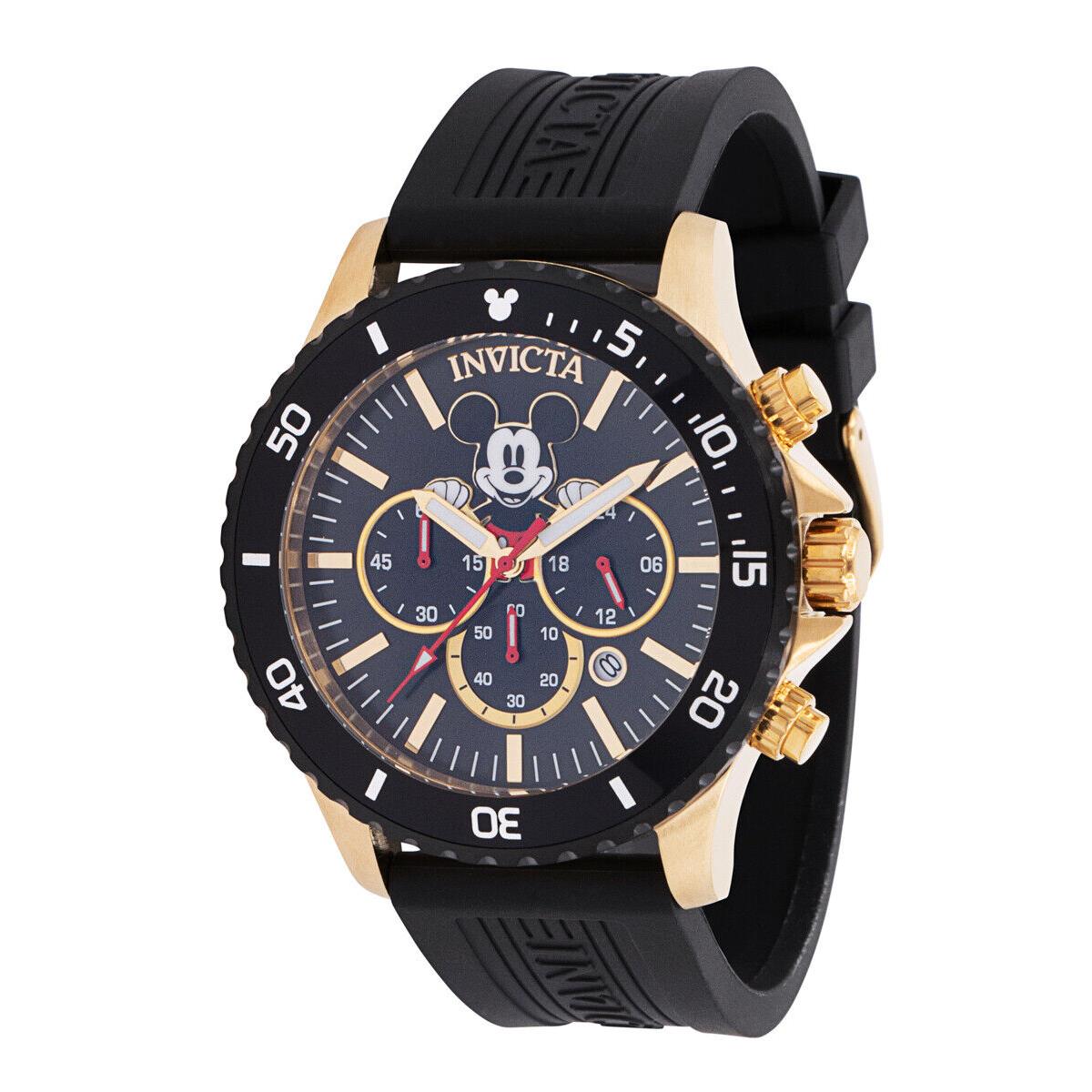 Invicta Disney Men`s 48mm Mickey Mouse Limited Edition Black Chrono Watch 39516