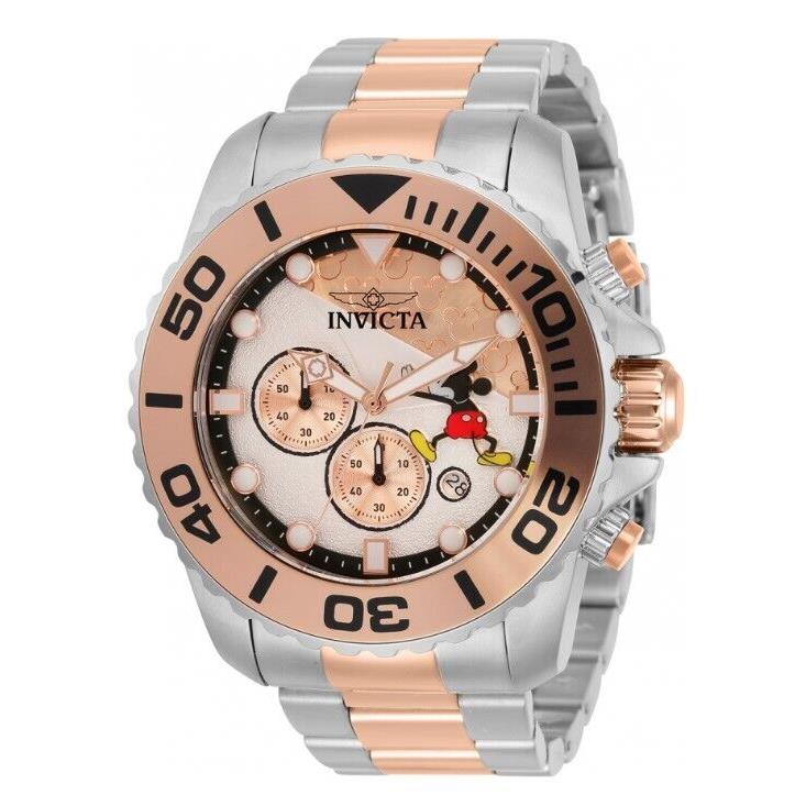 Invicta Disney Limited Men`s 50mm Mickey Rose Gold Chronograph Watch 32446