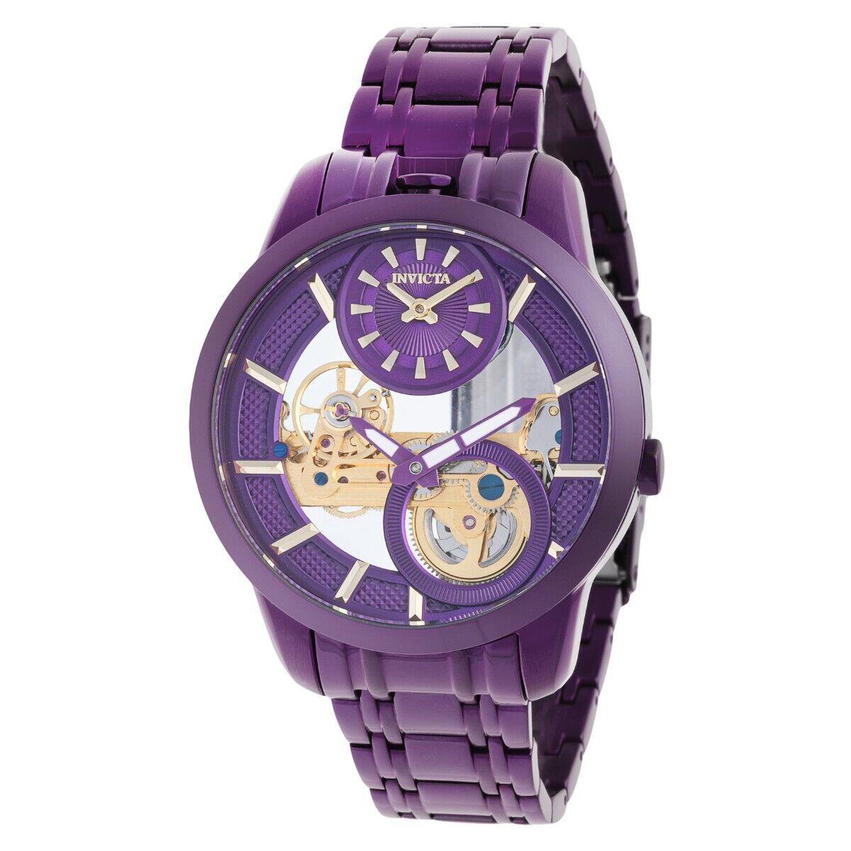 Invicta Objet D Art Mechanical Men`s Watch - 43mm Purple ZG-44334