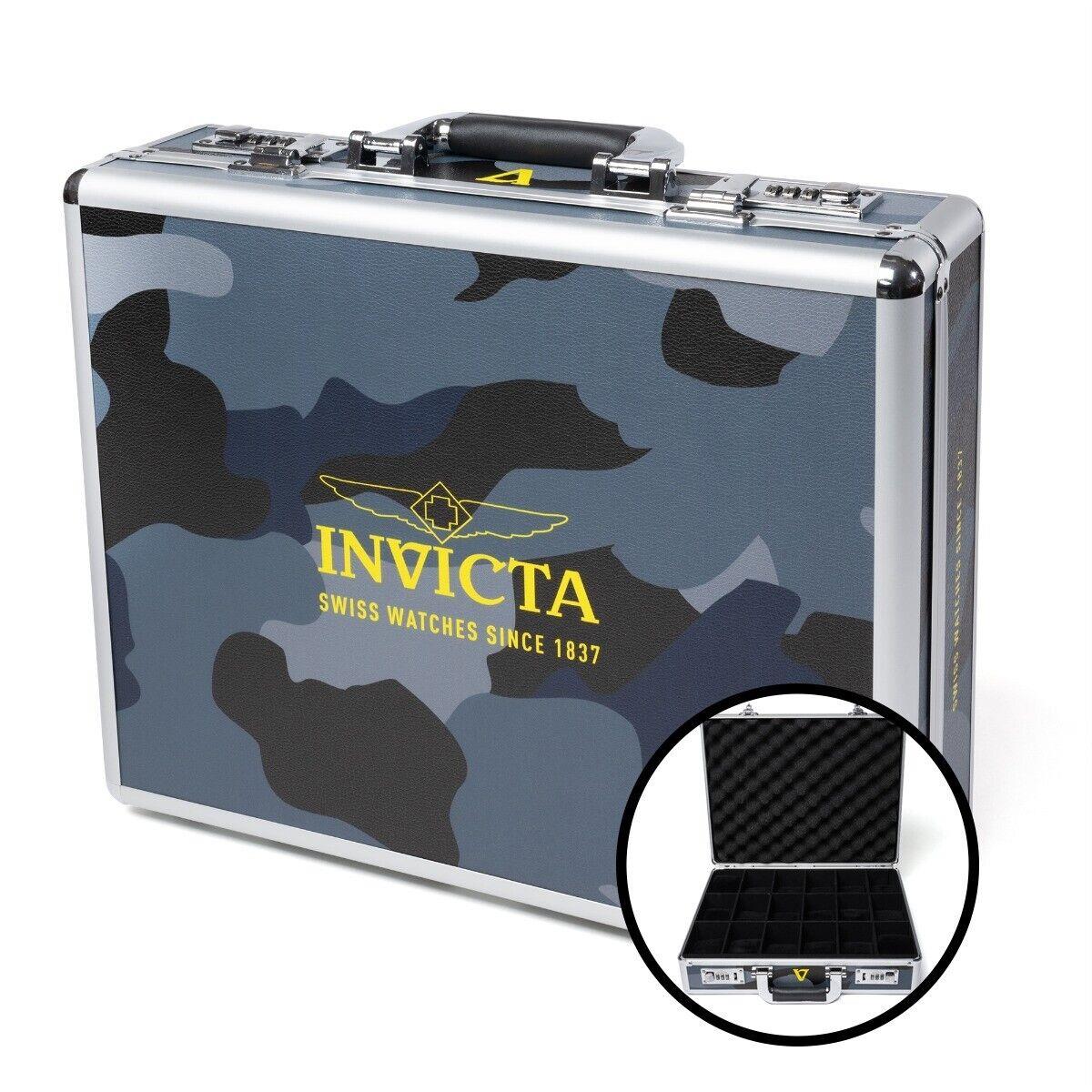 Invicta 18-Slot Watch Briefcase Camo Blue IPM55