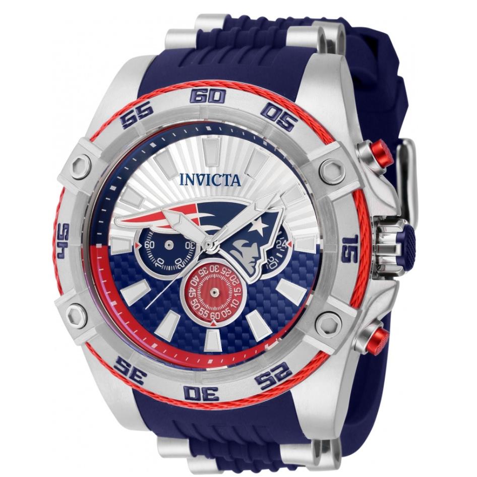 Invicta Nfl England Patriots Men`s 52mm Carbon Fiber Chronograph Watch 41964