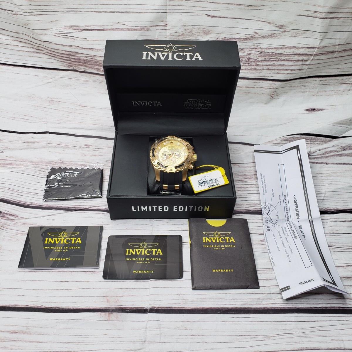 Invicta Star Wars C3PO Chronograph Watch Limited Edition Black Gold -02