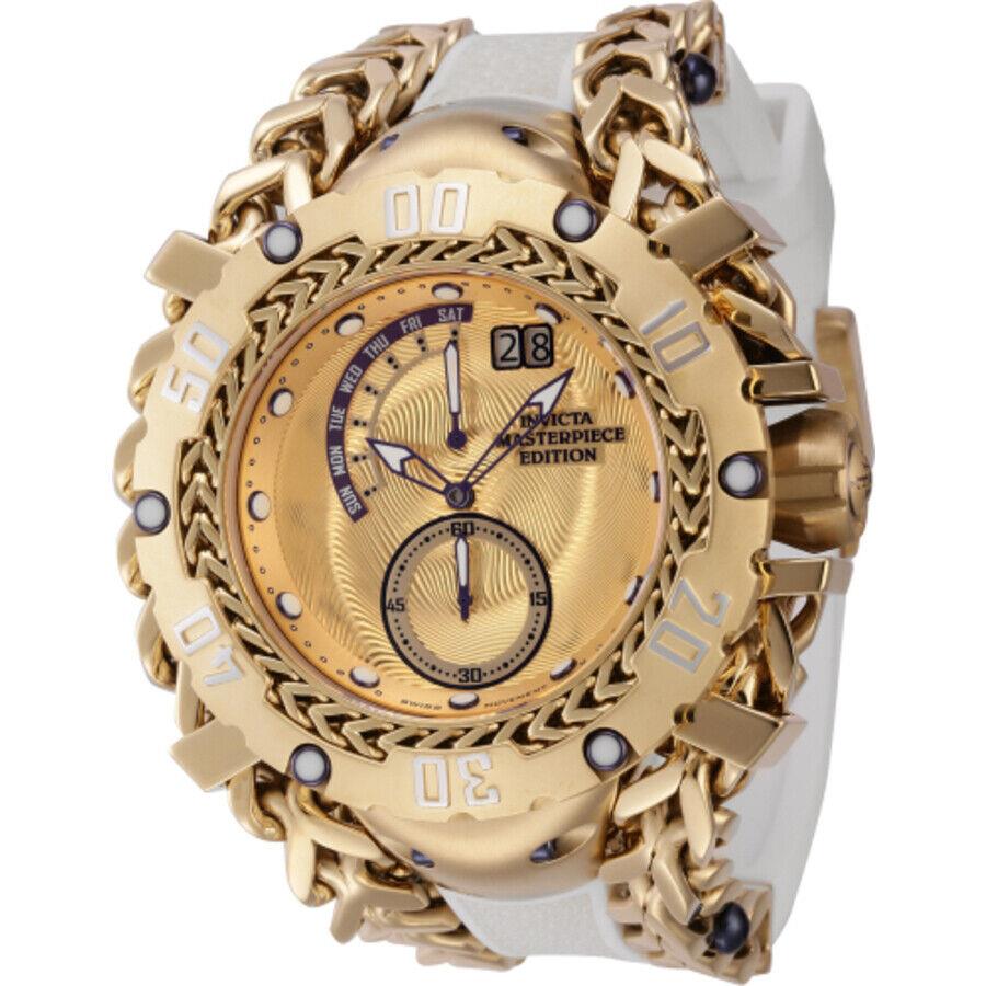 Invicta Masterpiece Quartz Gold Dial Men`s Watch 44633