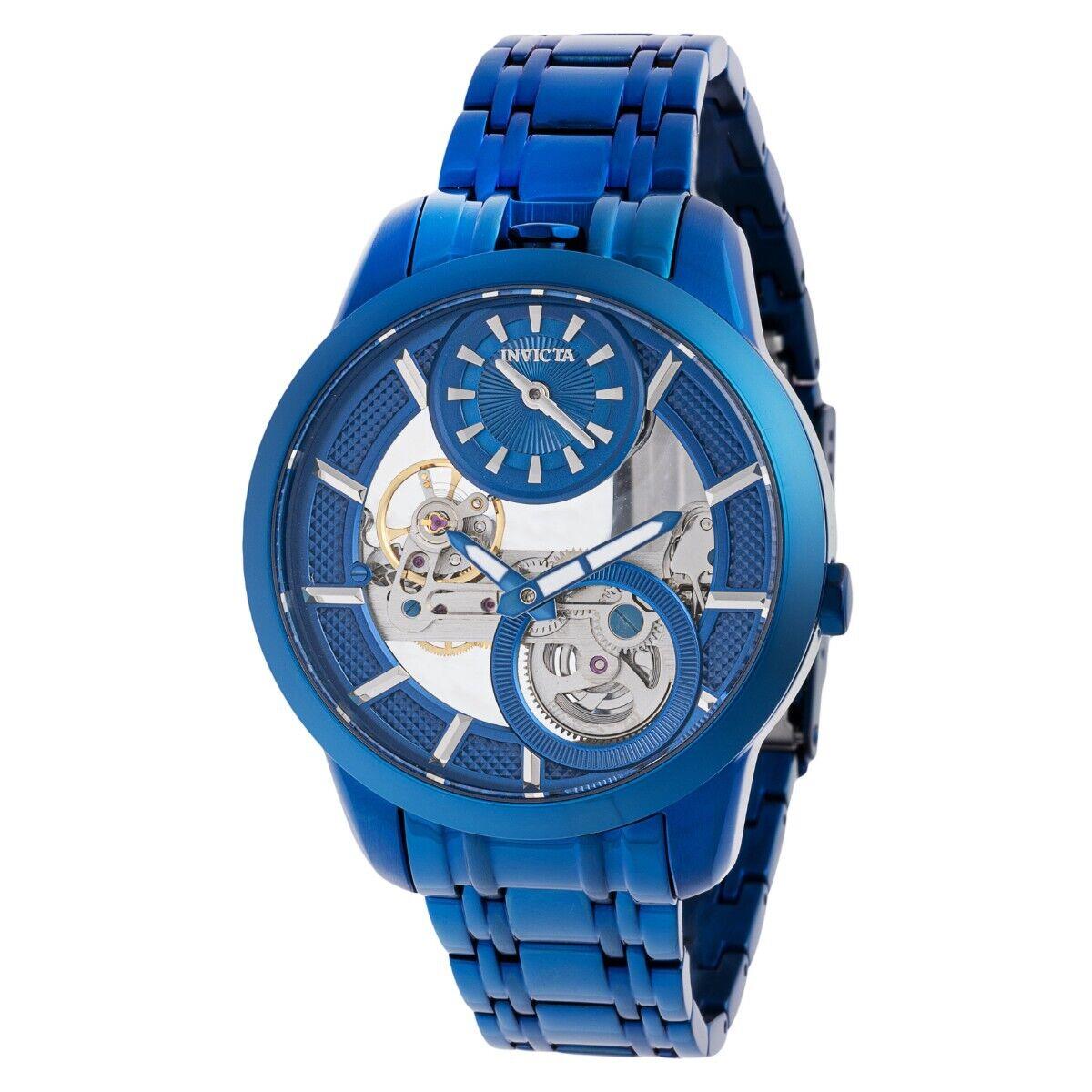 Invicta Objet D Art Mechanical Men`s Watch - 43mm Blue ZG-44331