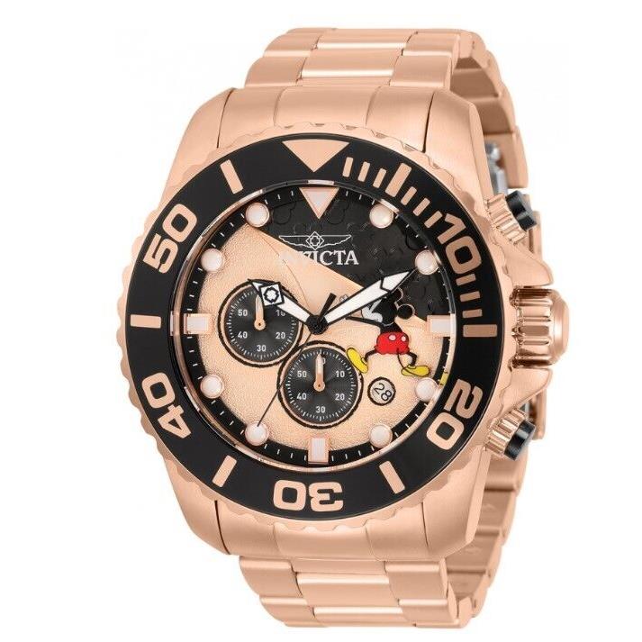 Invicta Disney Limited Ed Men`s 50mm Mickey Rose Gold Chronograph Watch 32450