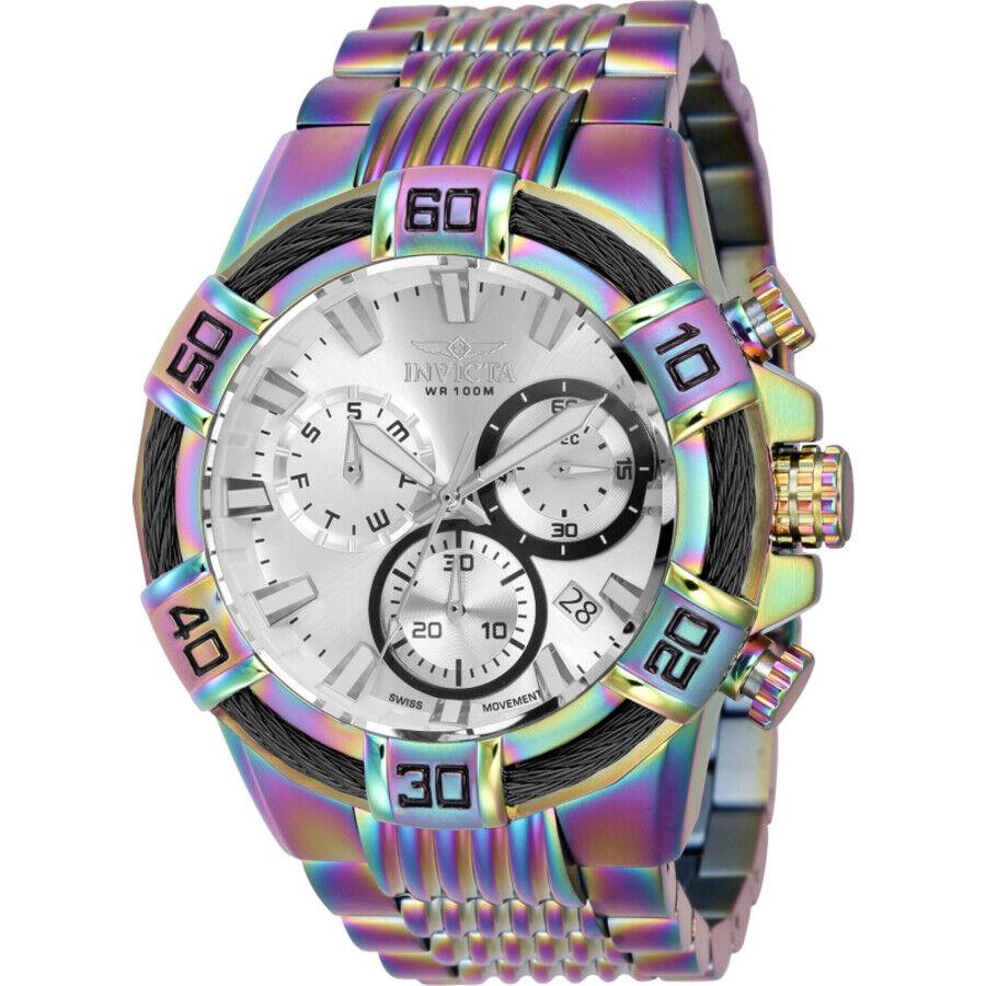 Invicta Bolt Chronograph Quartz Silver Dial Men`s Watch 43636