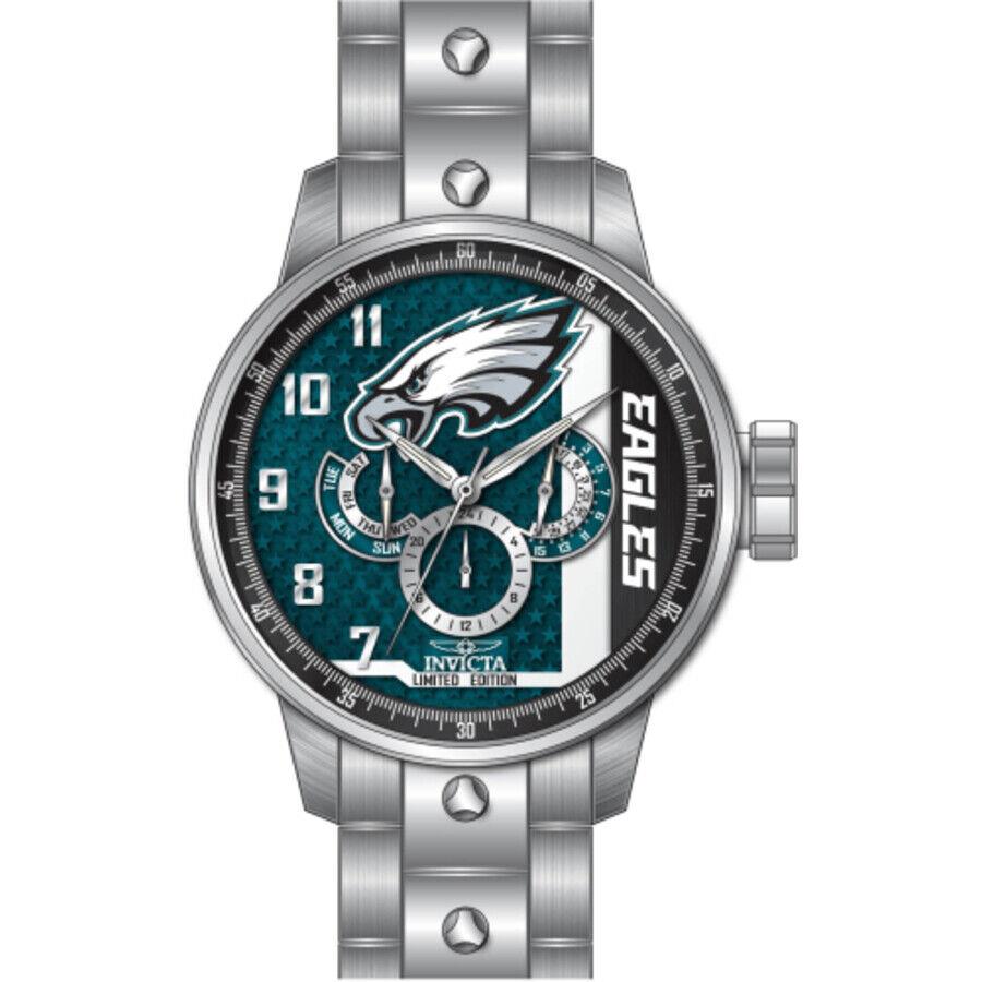 Invicta Nfl Philadelphia Eagles Gmt Quartz Men`s Watch 45127