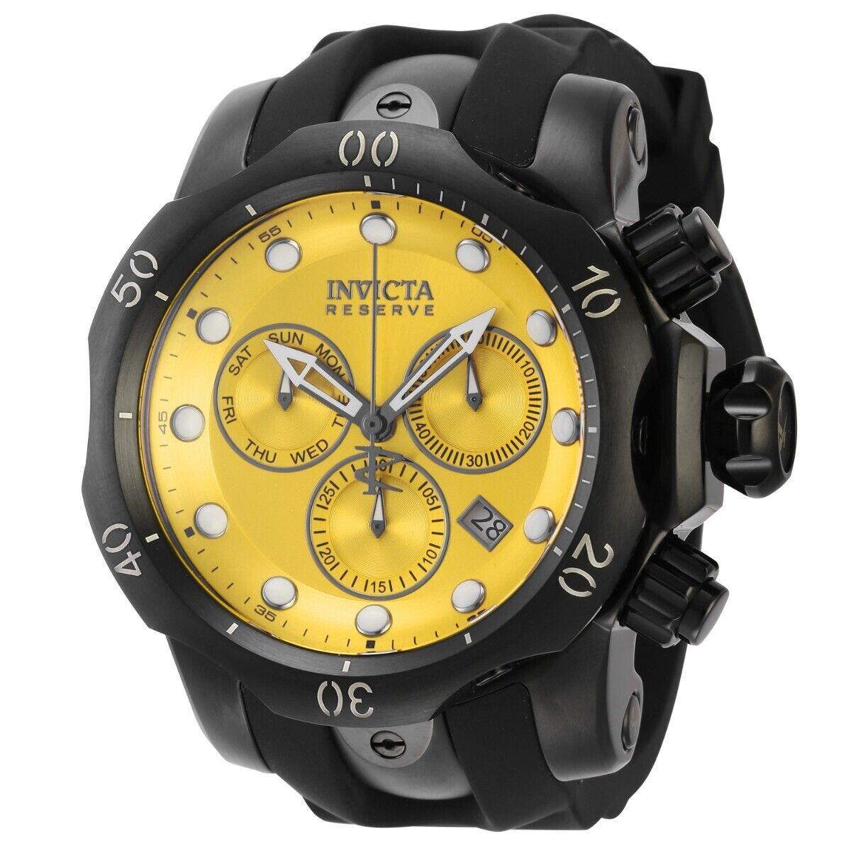 Invicta Reserve Venom Swiss Ronda Z60 Caliber Men`s Watch - 53.7mm Black 5736