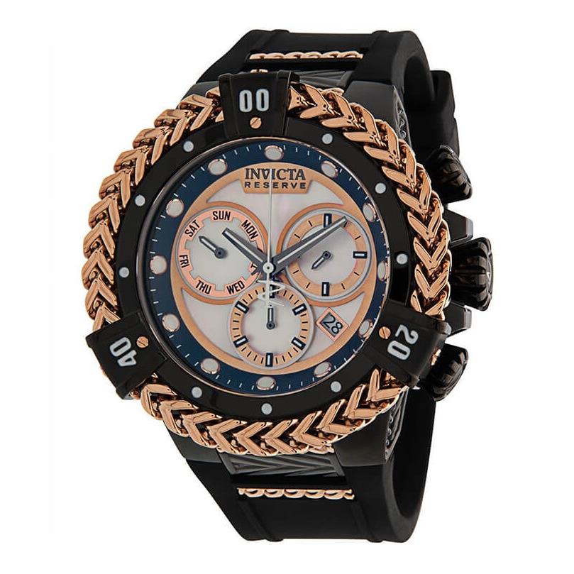 Invicta Bolt Hercules Reserve Men`s 56mm Rose Gold Swiss Chronograph Watch 33160