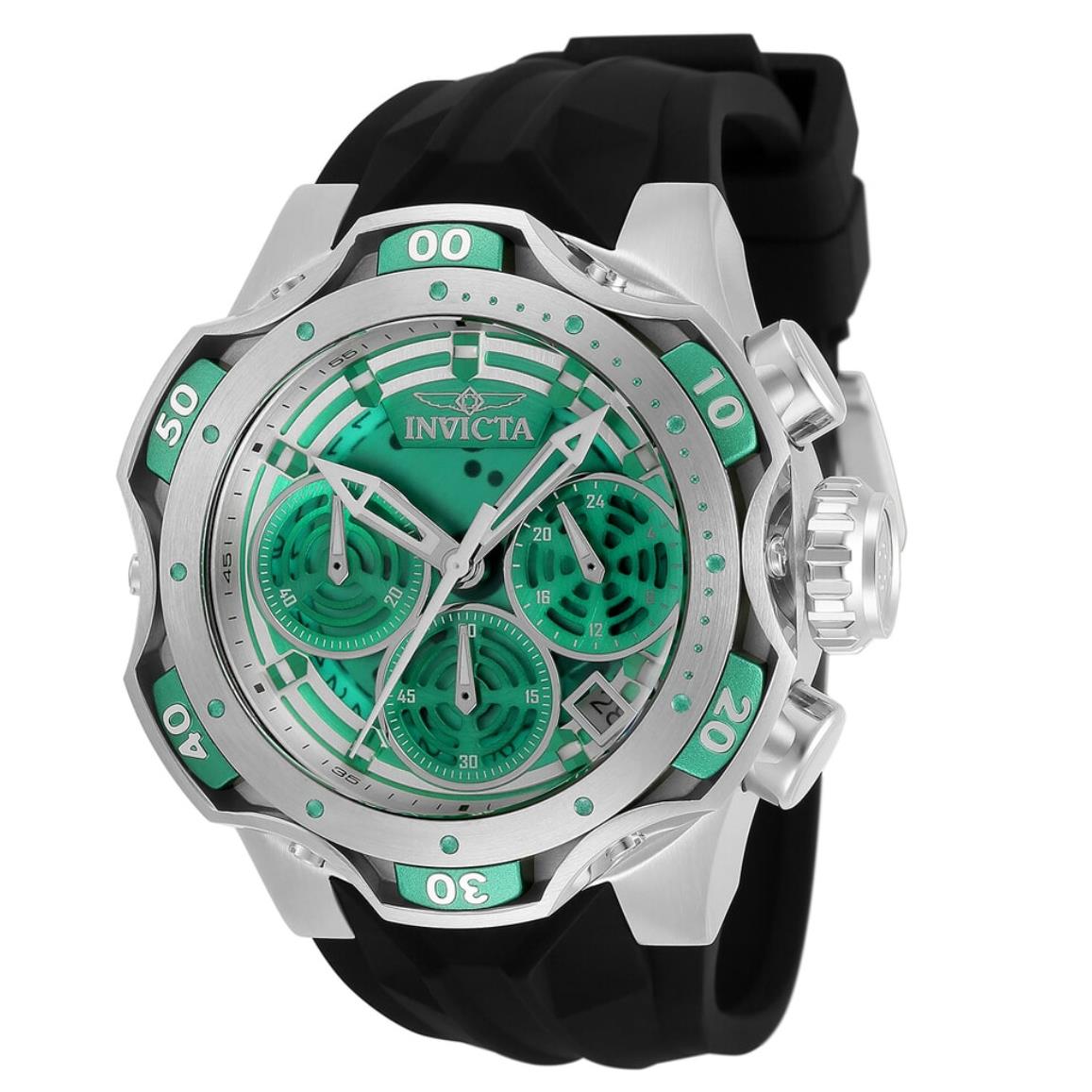 Invicta Venom Lady Women`s 44mm Sea Foam Green Dial Chronograph Watch 33641