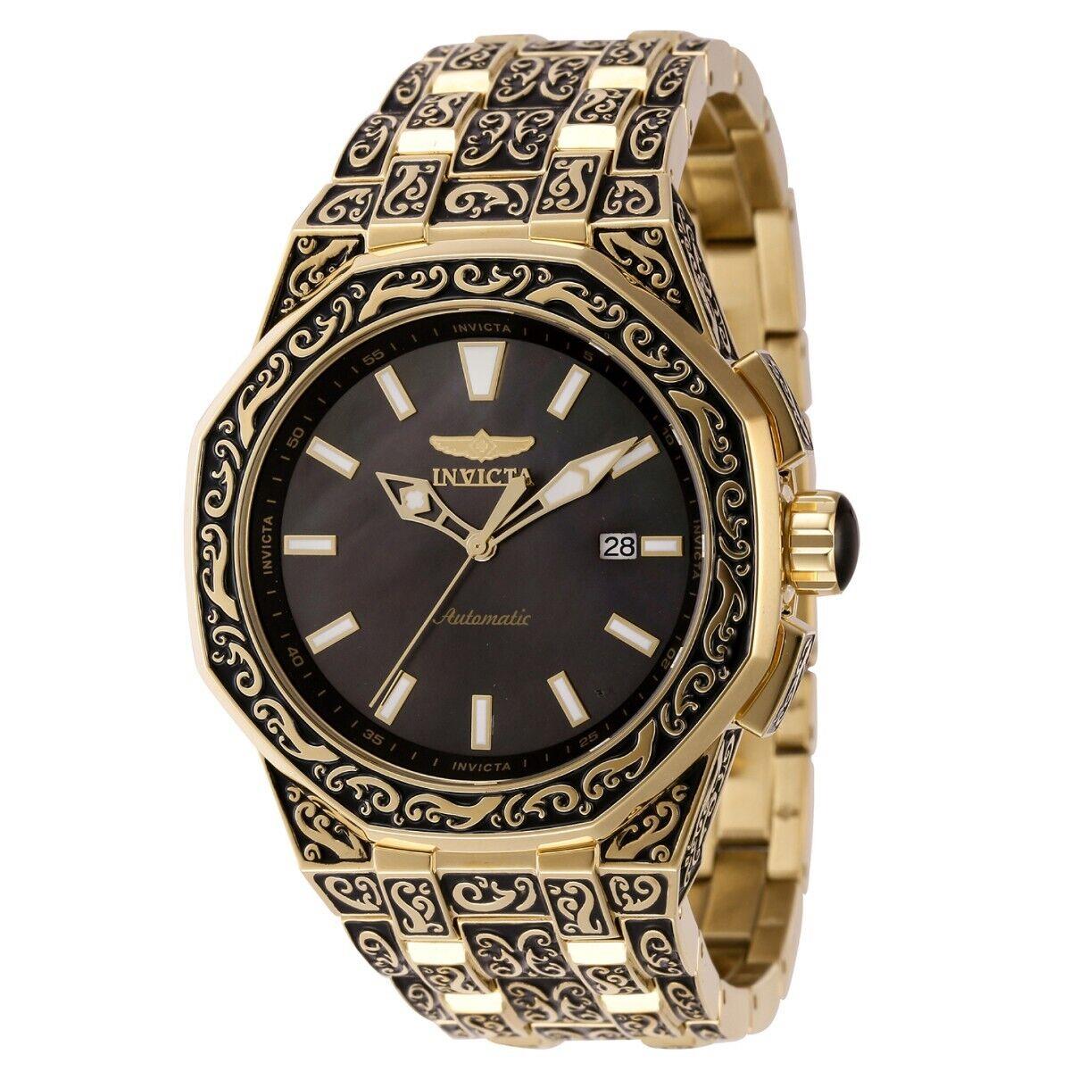 Invicta Artist Automatic Men`s Watch w/ Mother of Pearl Dial - 47mm Gold 44781