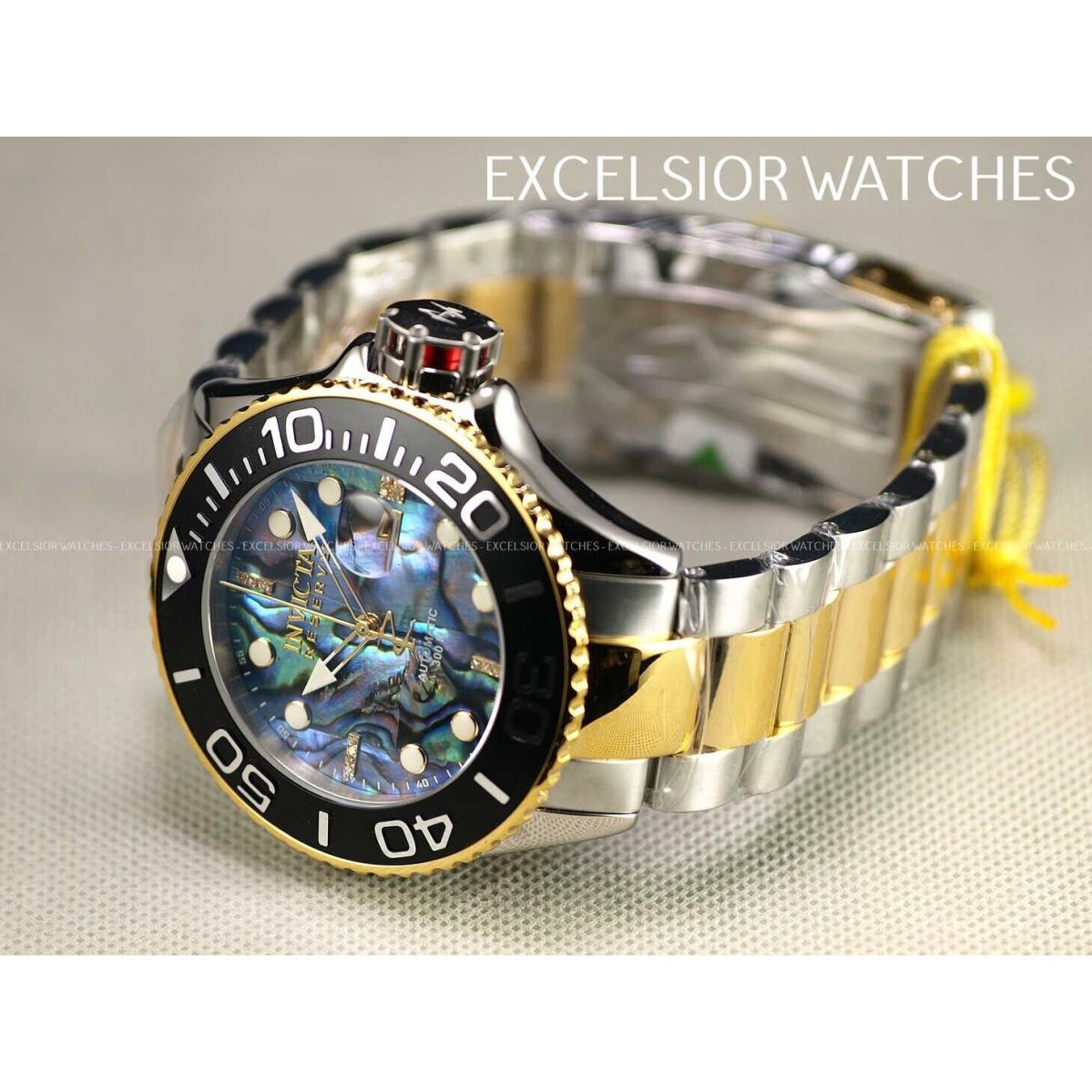 Invicta Reserve Grand Diver 50mm Swiss R150 Automatic Diamond Abalone Watch