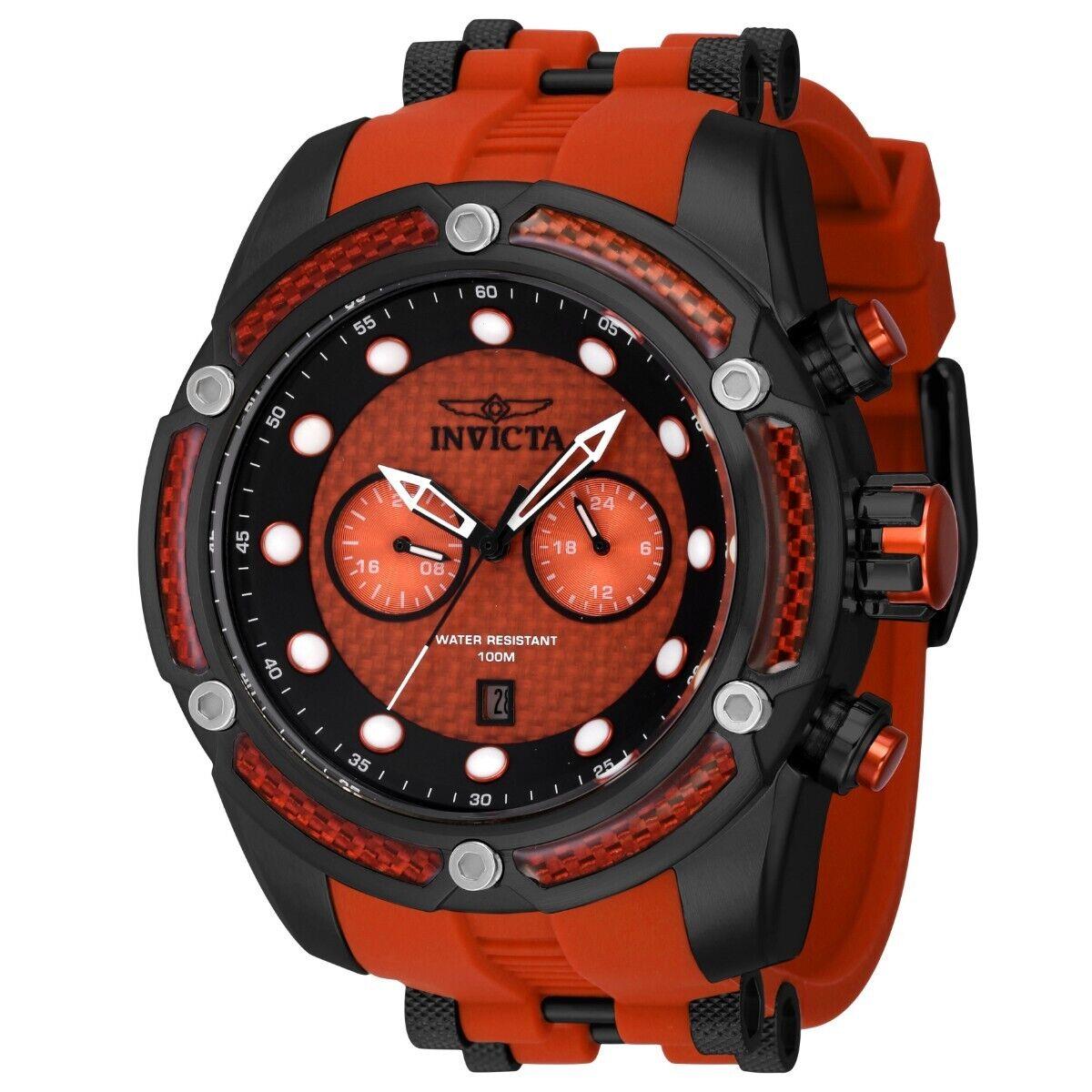 Invicta Bolt Men`s Watch - 52mm Orange Black ZG-42283