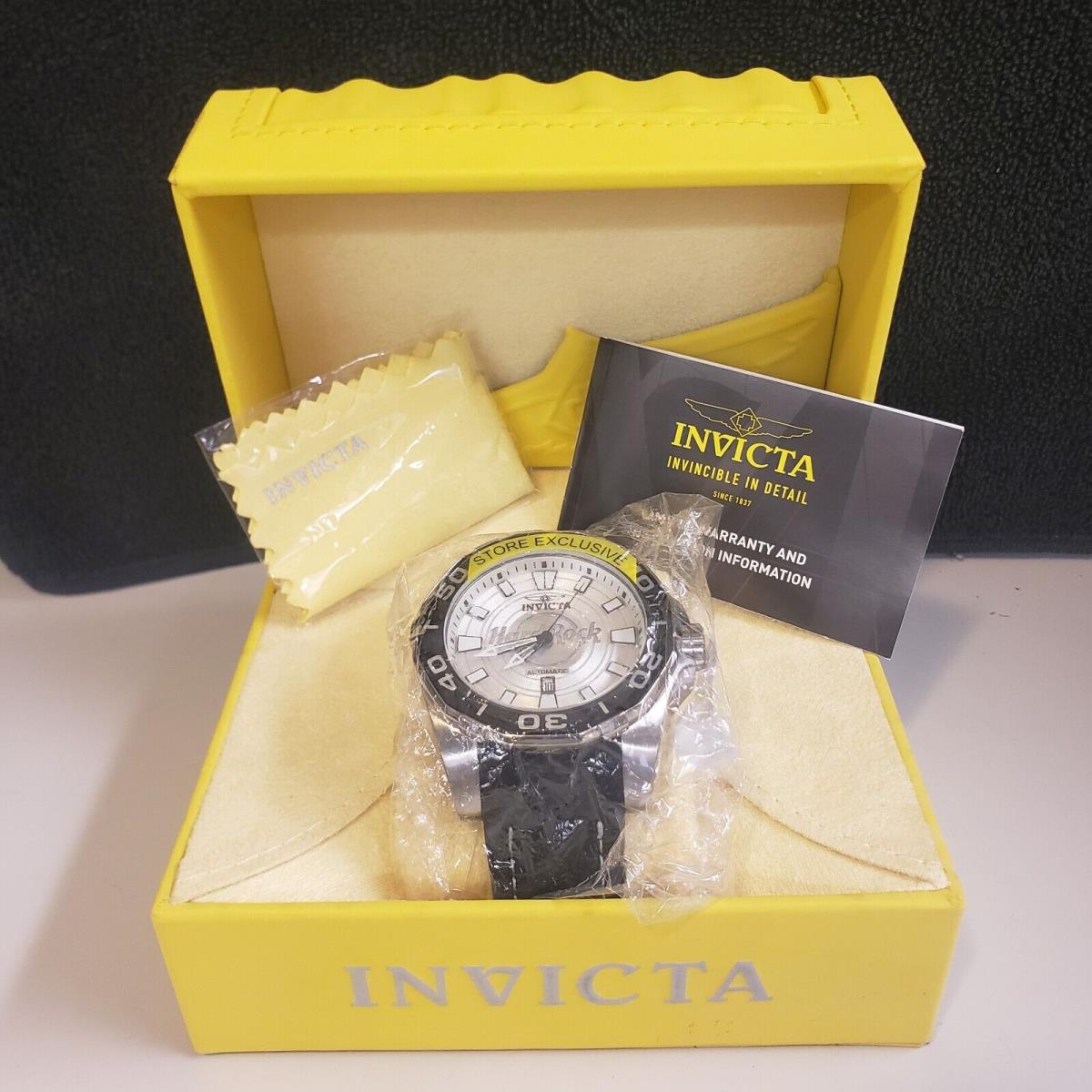 Hard Rock Cafe Logo Invicta Automatic Wrist Watch 31724 Limited Edition 122/1971