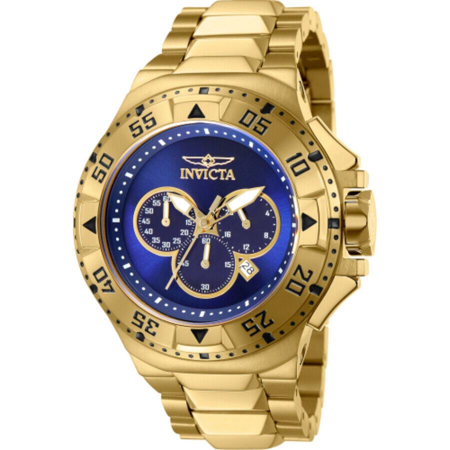 Invicta Excursion Chronograph Quartz Blue Dial Men`s Watch 43648