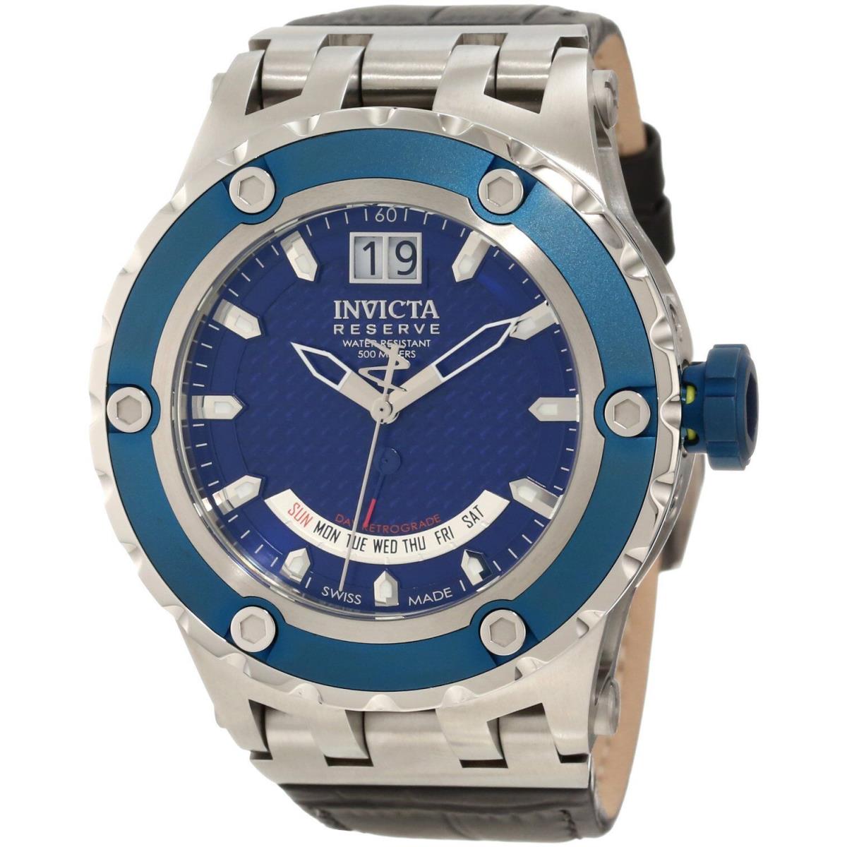 Invicta Reserve 10092 Specialty Mens Stainless and Leather Watch