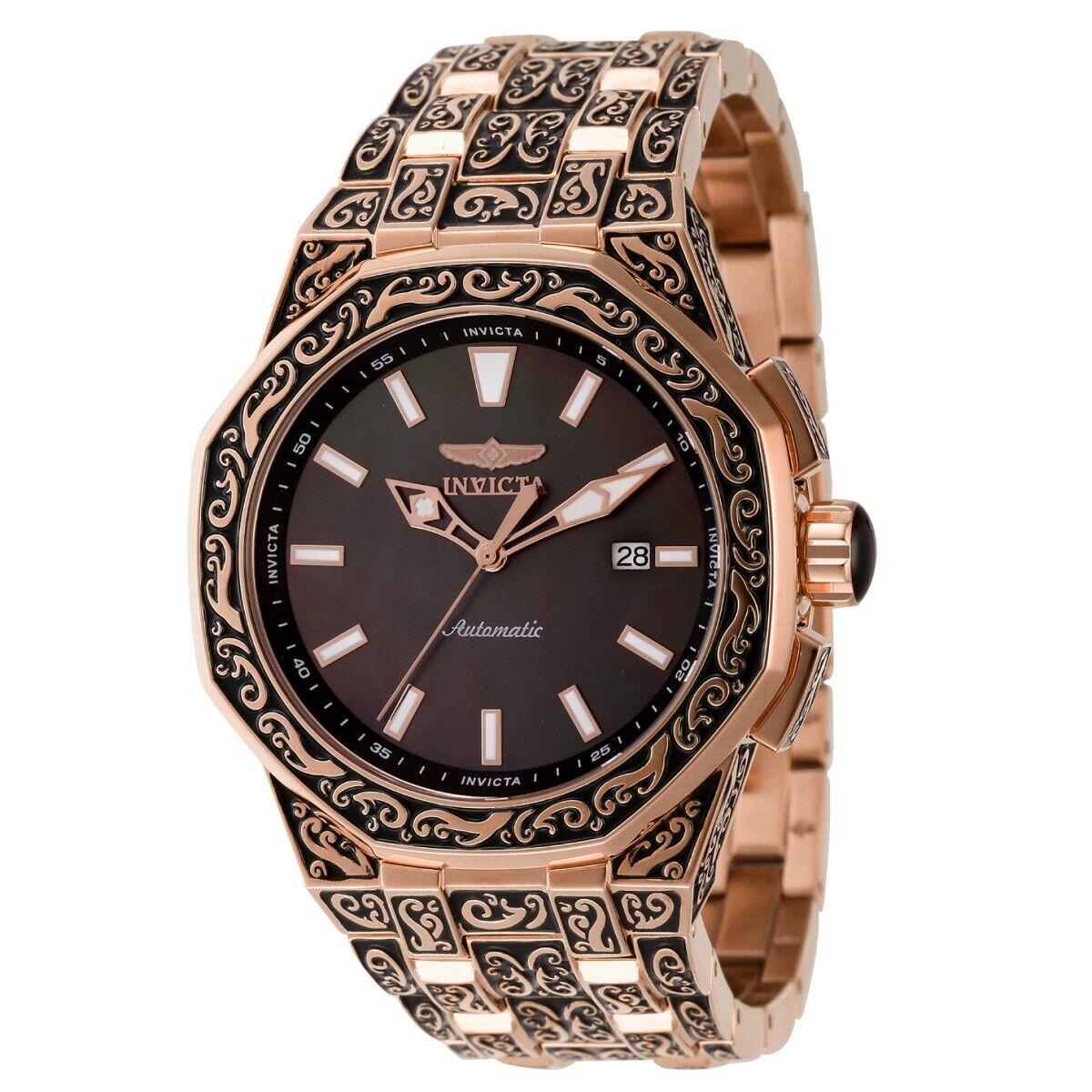 Invicta Artist Automatic Men`s Watch w/ Mother of Pearl Dial - 47mm Rose Gold