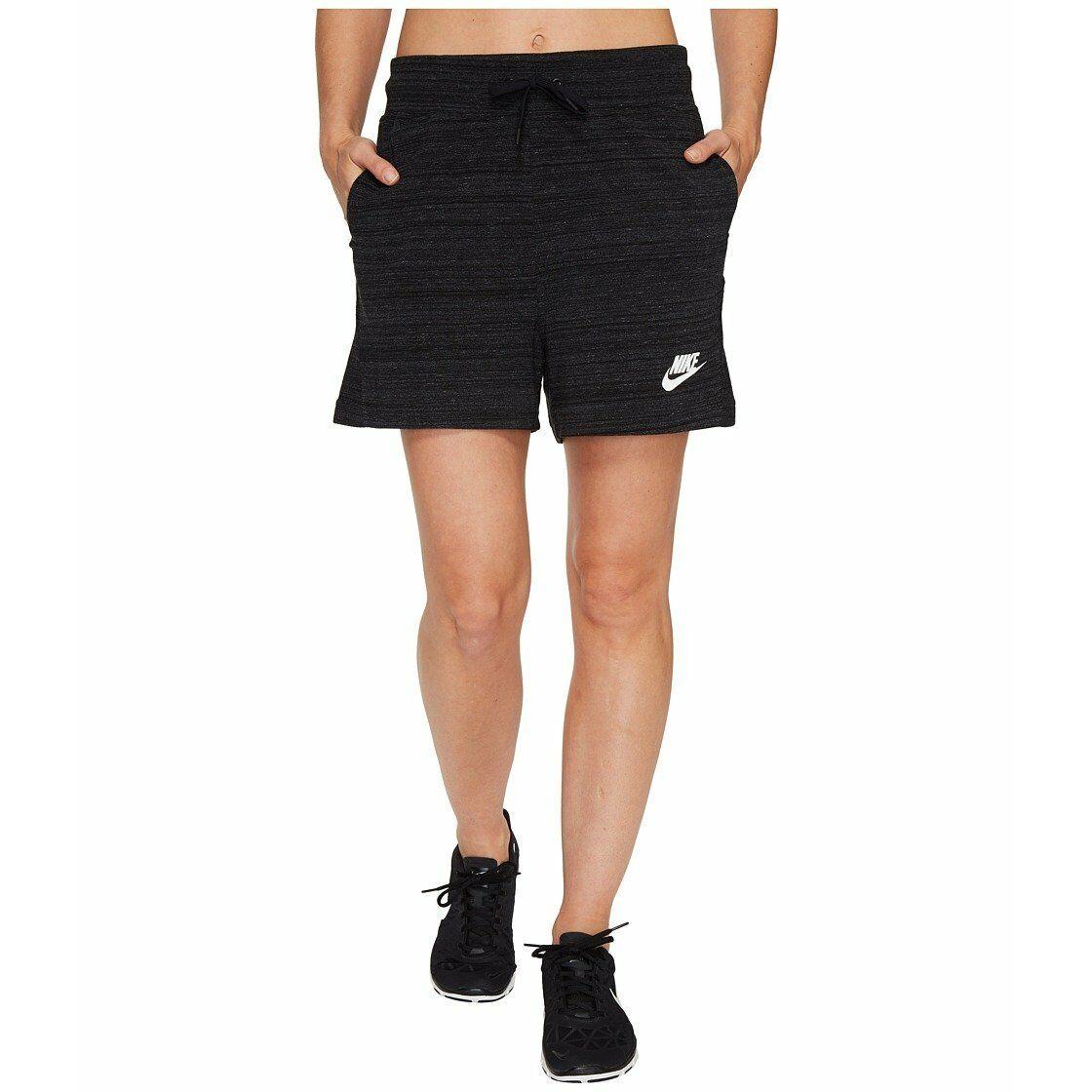 Women`s Nike Sportswear Advance 15 Shorts Black/white - Black/White