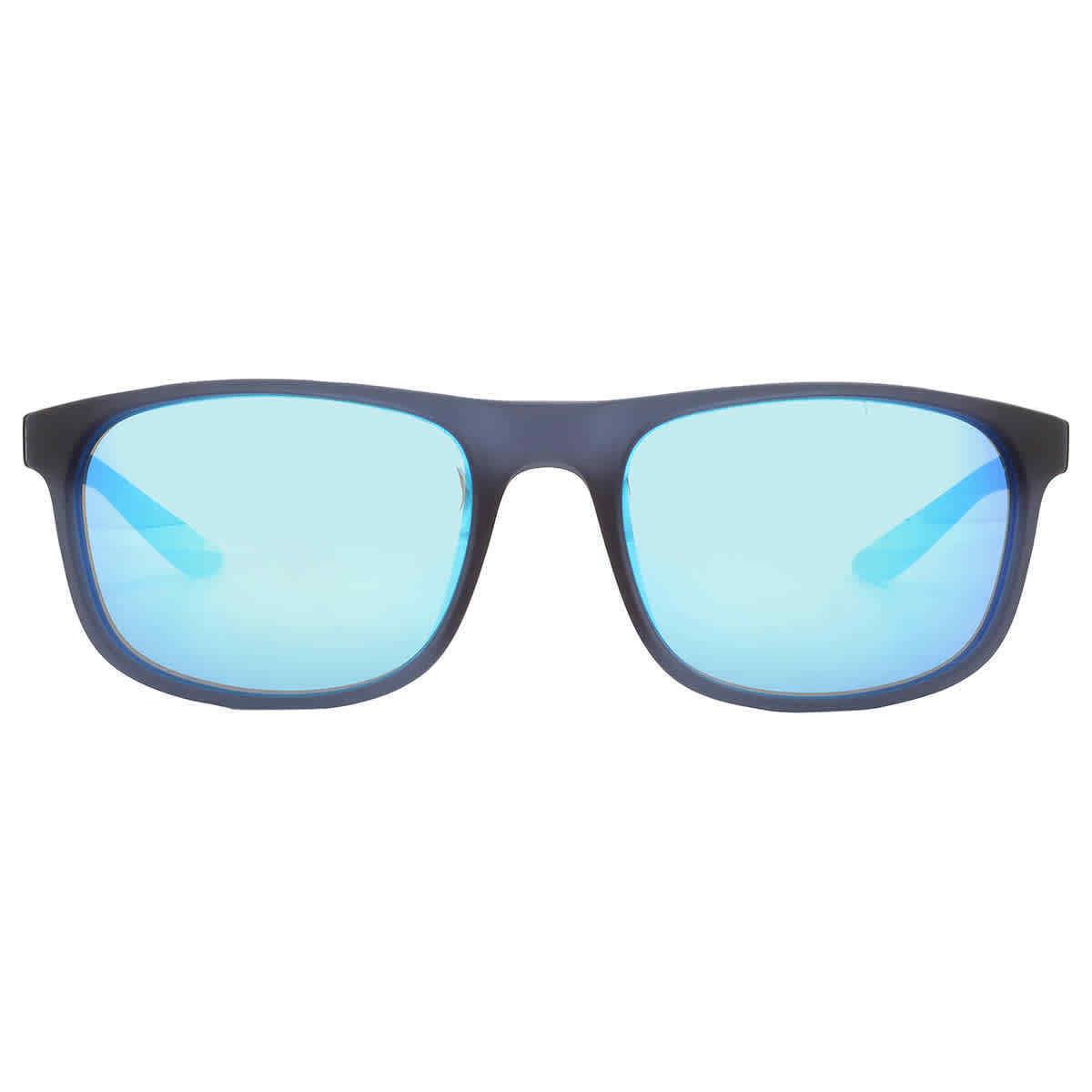 Nike Blue Mirror Rectangular Unisex Sunglasses Nike Endure M MI CW4650 410 59 - Frame: Blue, Lens: Blue