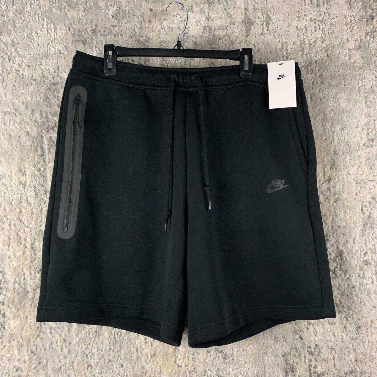 Nike Tech Fleece Sweat Shorts XL Black Zip Pocket Mens