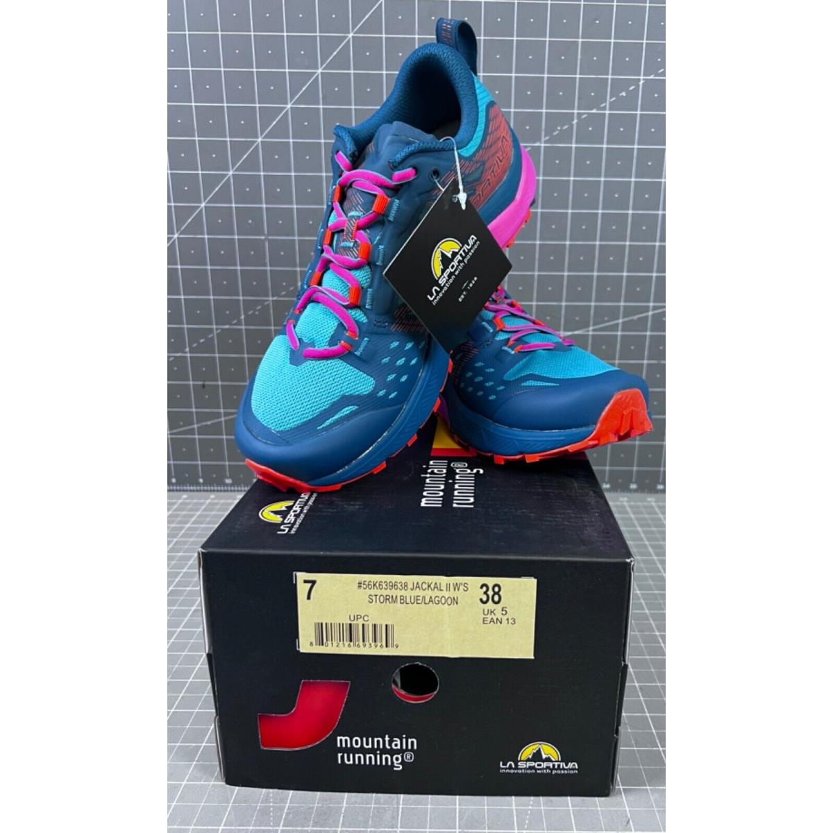 La Sportiva Jackal II Women`s sz 7 US 38 EU 56K639638 Storm Blue/lagoon