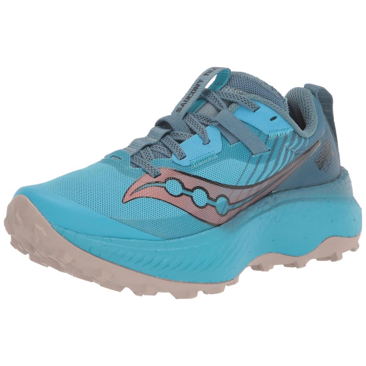 Saucony Womens Endorphin Edge Trail Running Shoe Ocean/loam 7.5 US - Ocean/Loam