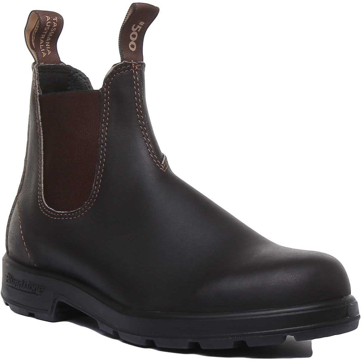 Blundstone 500 Stout Brown Premium Lthr7.5-13 In Dark Brown Size US 7 - 13 - Dark Brown